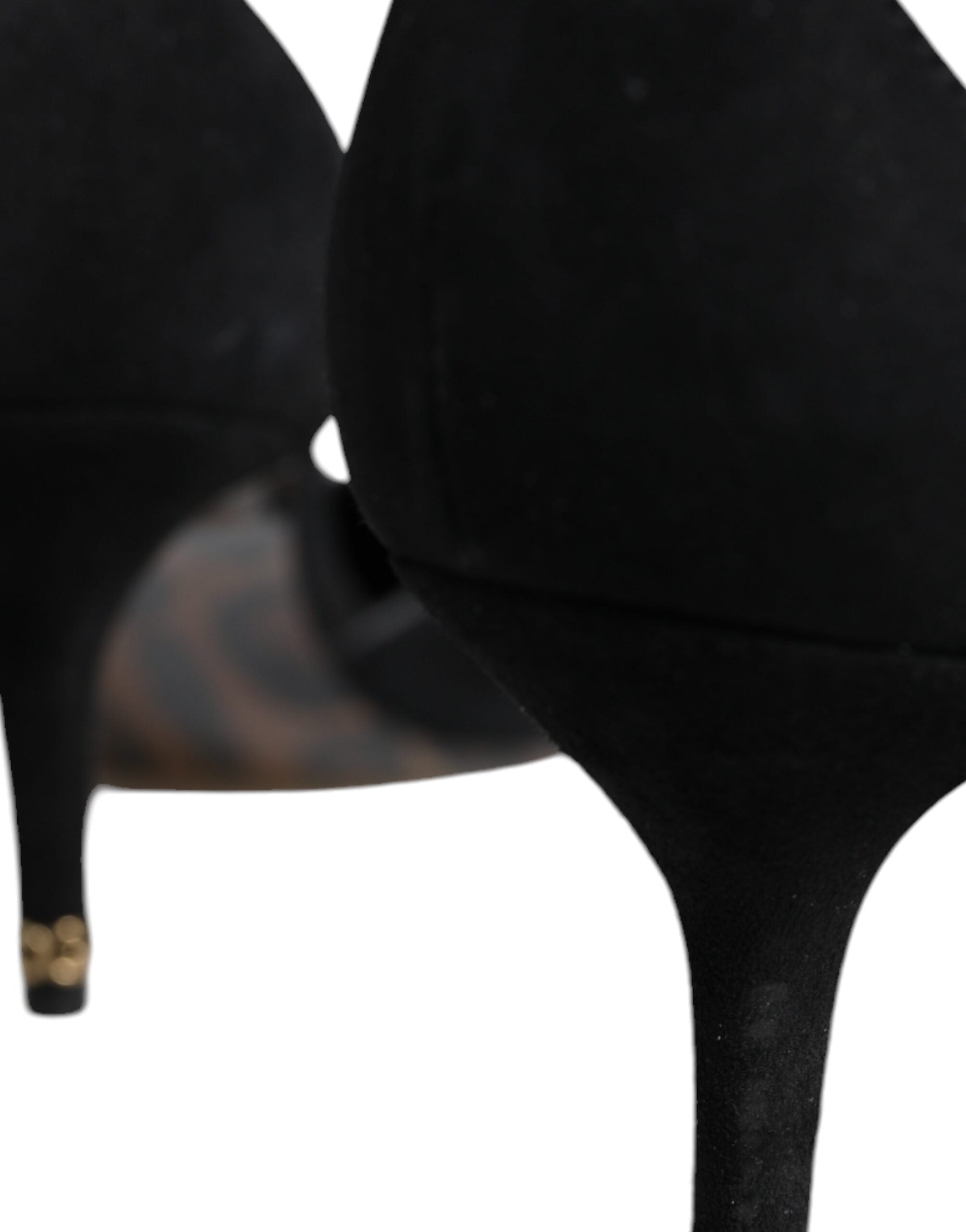 Dolce & Gabbana Black Suede Ankle Strap Heels Pumps Women's Shoes (Pre-Owned)