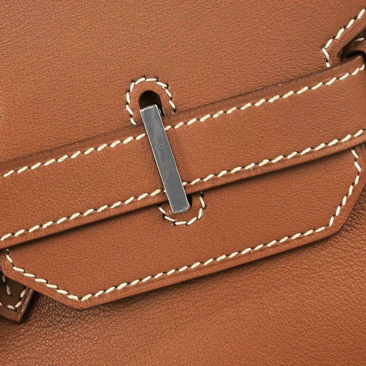 Hermes Birkin Brown Swift With Palladium Hardware Brown Leather Handbag (Pre-Owned)