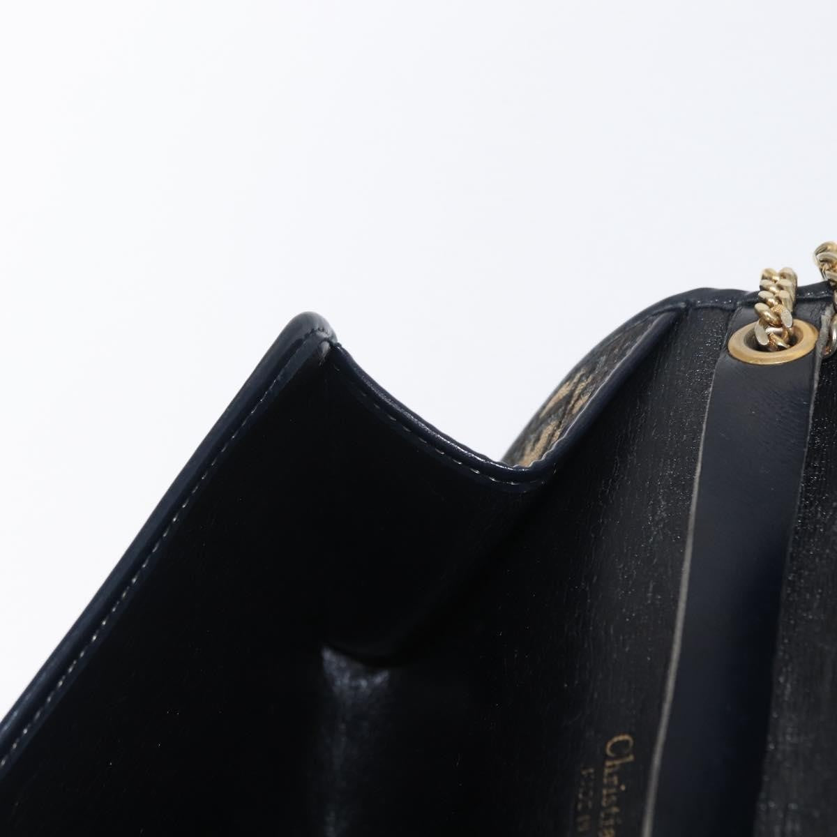 Christian Dior Vintage Cd Trotter Canvas Navy Canvas Shoulder Bag Bag (Pre-Owned)