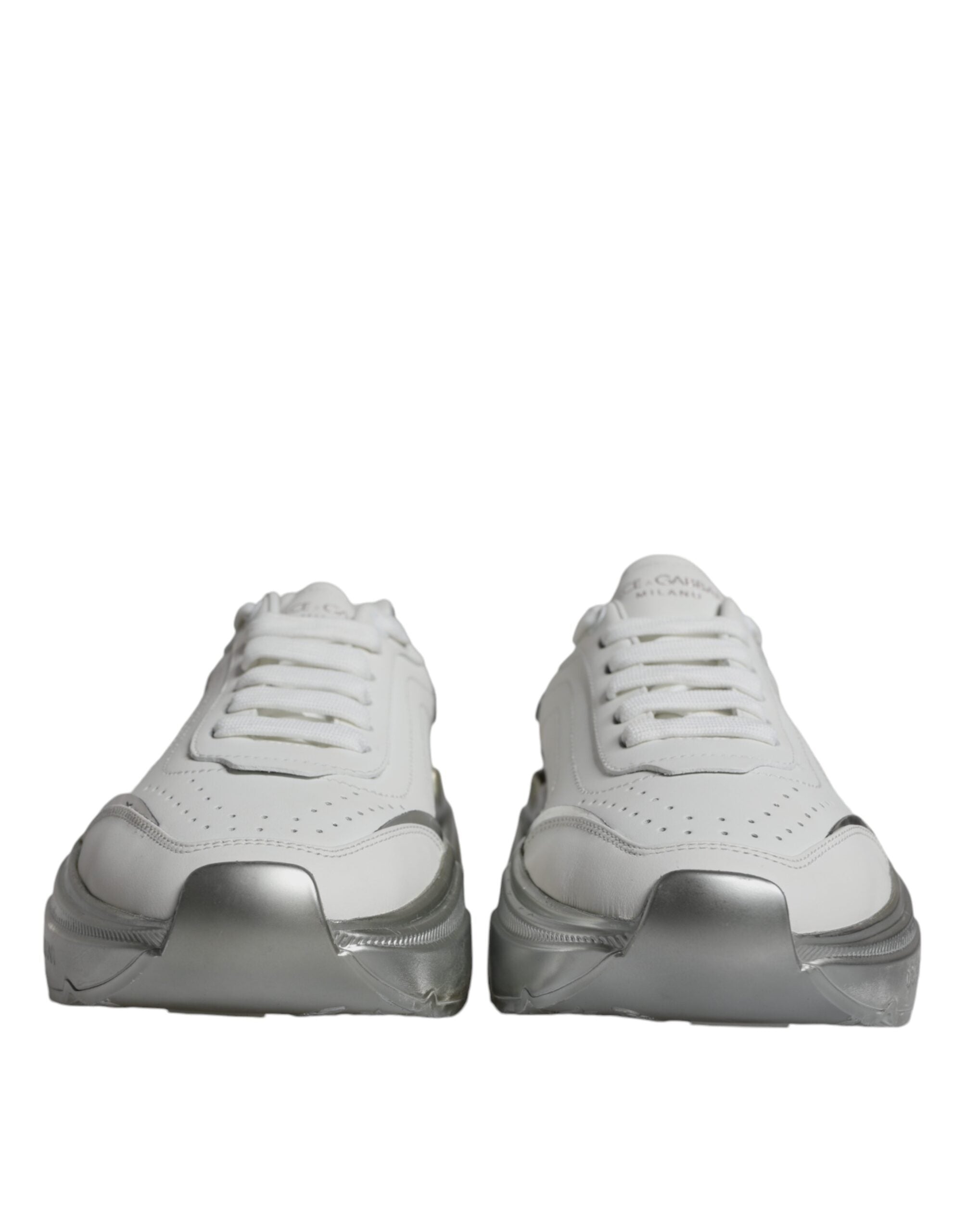 Dolce & Gabbana Silver White Daymaster Low Top Sneakers Women's Shoes (Pre-Owned)