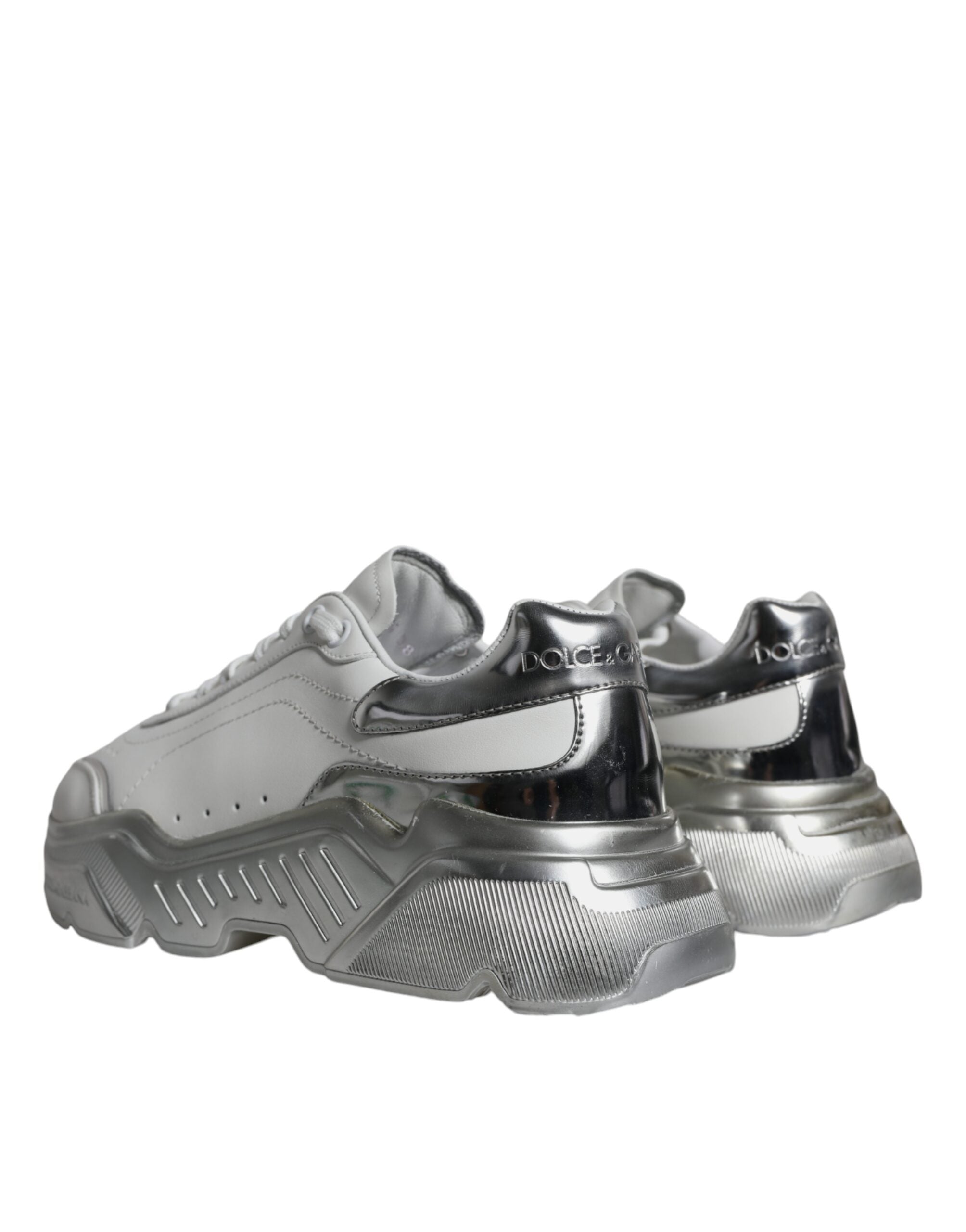 Dolce & Gabbana Silver White Daymaster Low Top Sneakers Women's Shoes (Pre-Owned)