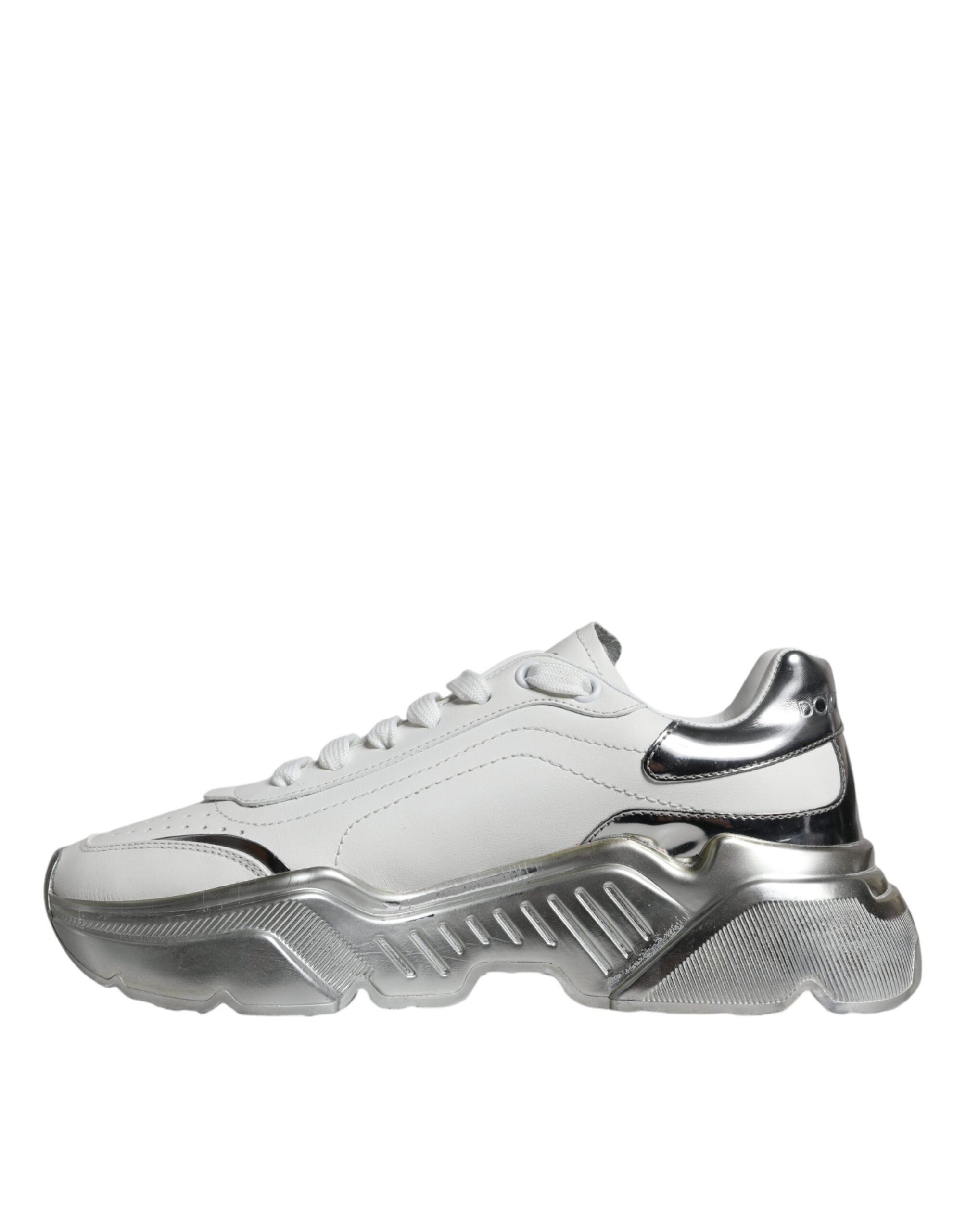 Dolce & Gabbana Silver White Daymaster Low Top Sneakers Women's Shoes (Pre-Owned)