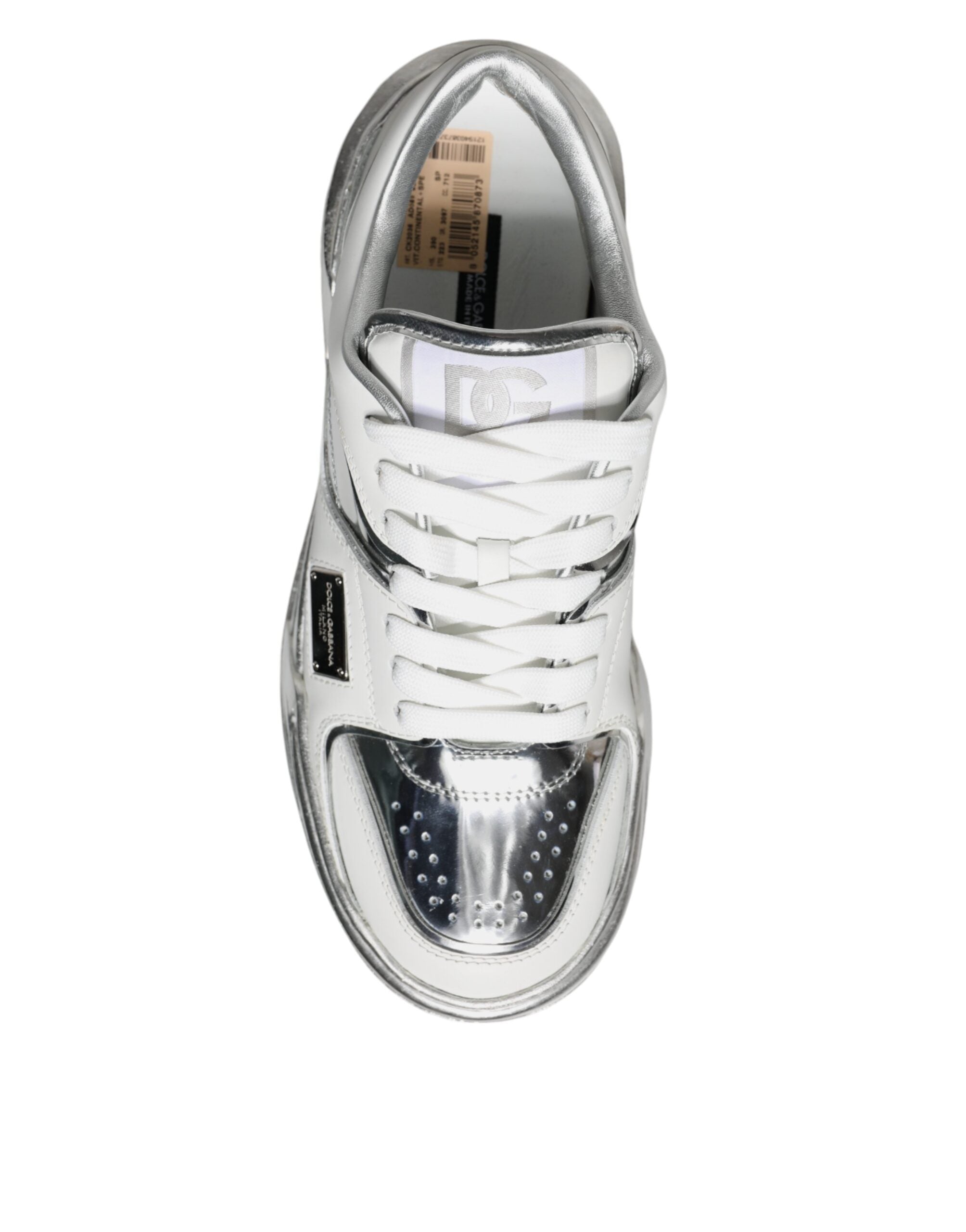 Dolce & Gabbana White Devil Face Portofino Sneakers Women's Shoes