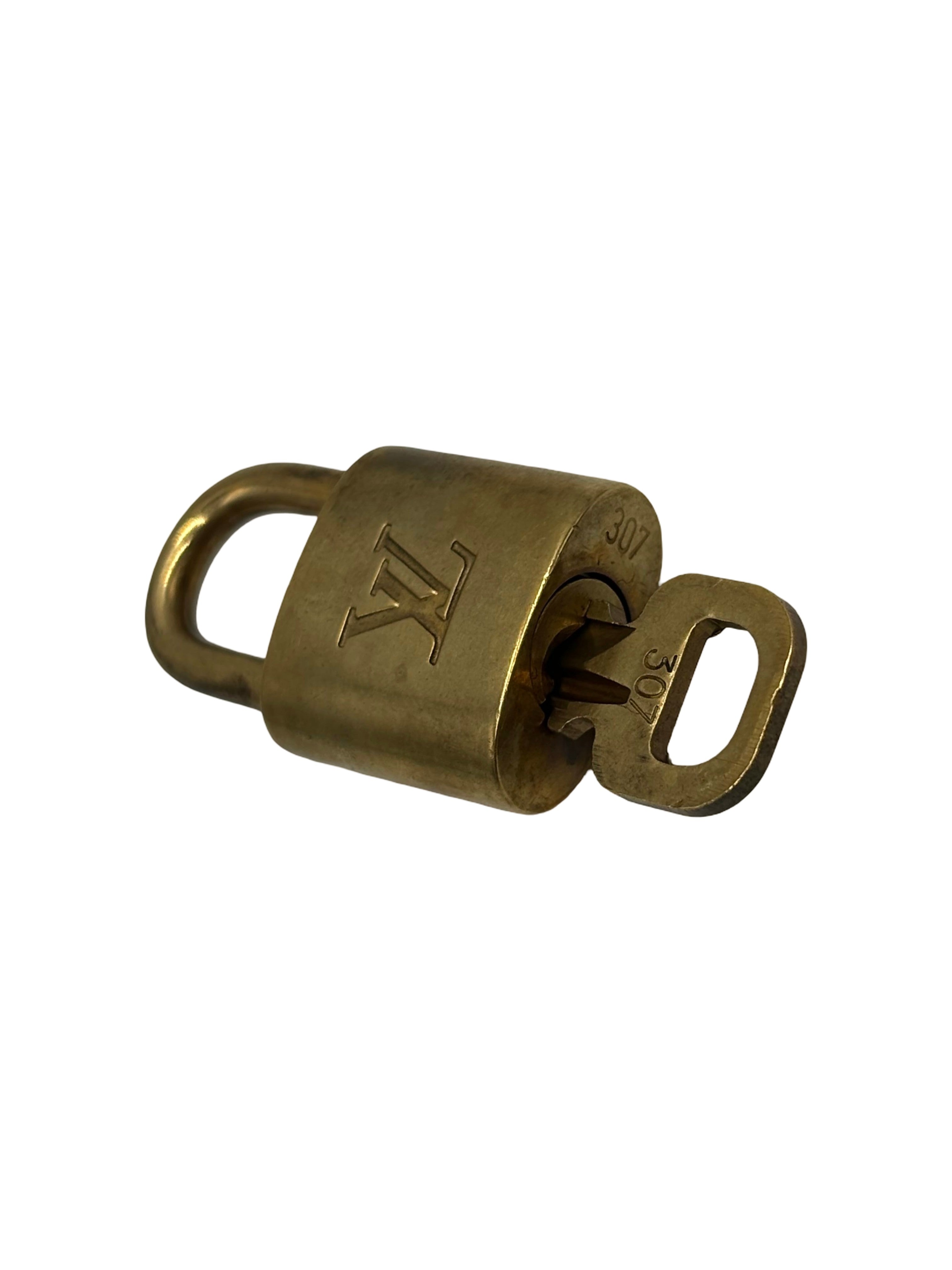 Louis Vuitton Padlock And Key Logo Metal Gold Metal Charms And Keychains Accessory (Pre-Owned)