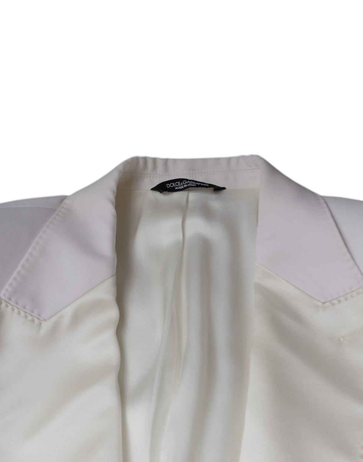 Dolce & Gabbana Off White Wool Single Breasted Dress Men's Blazer