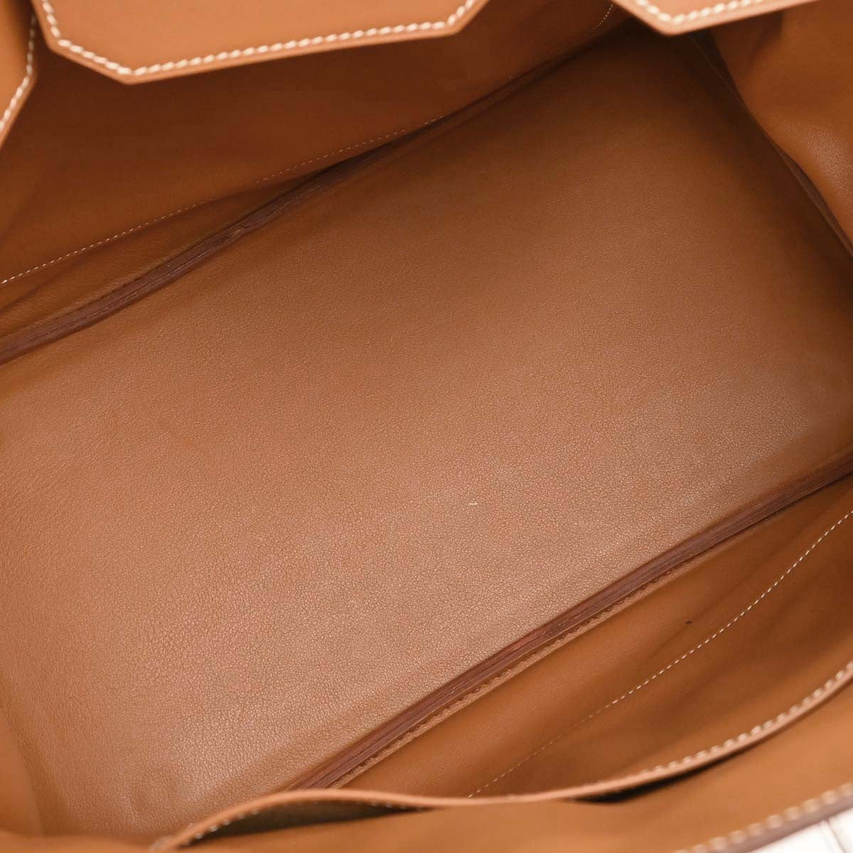 Hermes Birkin Brown Swift With Palladium Hardware Brown Leather Handbag (Pre-Owned)