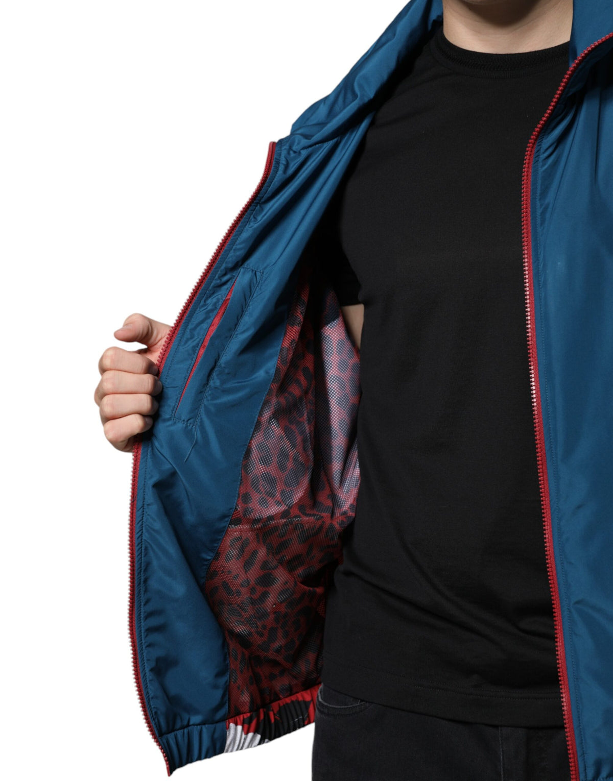 Dolce & Gabbana Multicolor Polyester Full Zip Men's Jacket