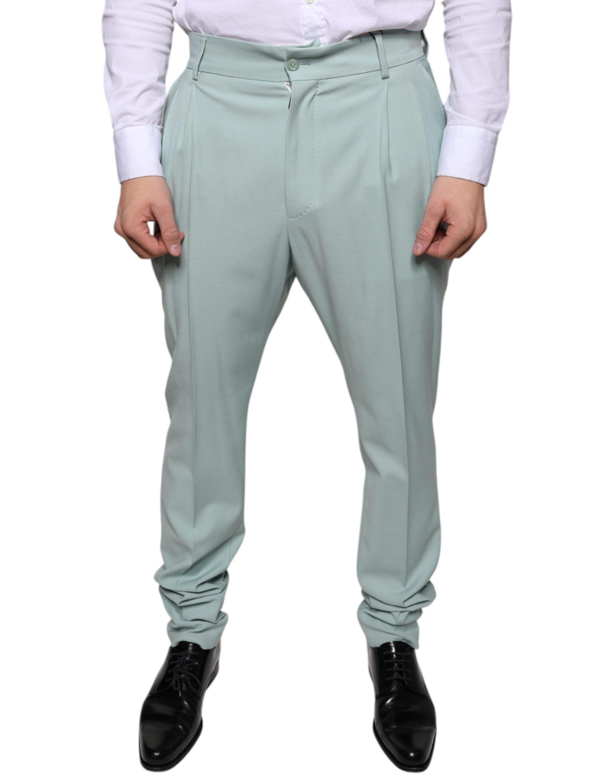 Dolce & Gabbana Mint Green Cotton Dress Men's Pants