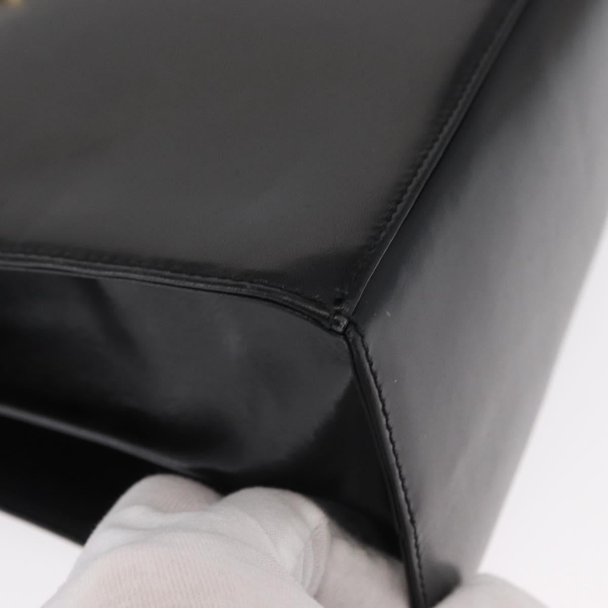 Salvatore Ferragamo Convertible Top Handle Leather Black Leather Handbag (Pre-Owned)
