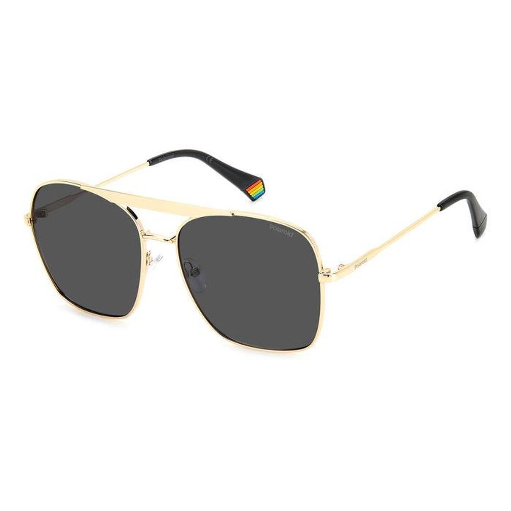 Polaroid Gold Metal Women's Sunglasses