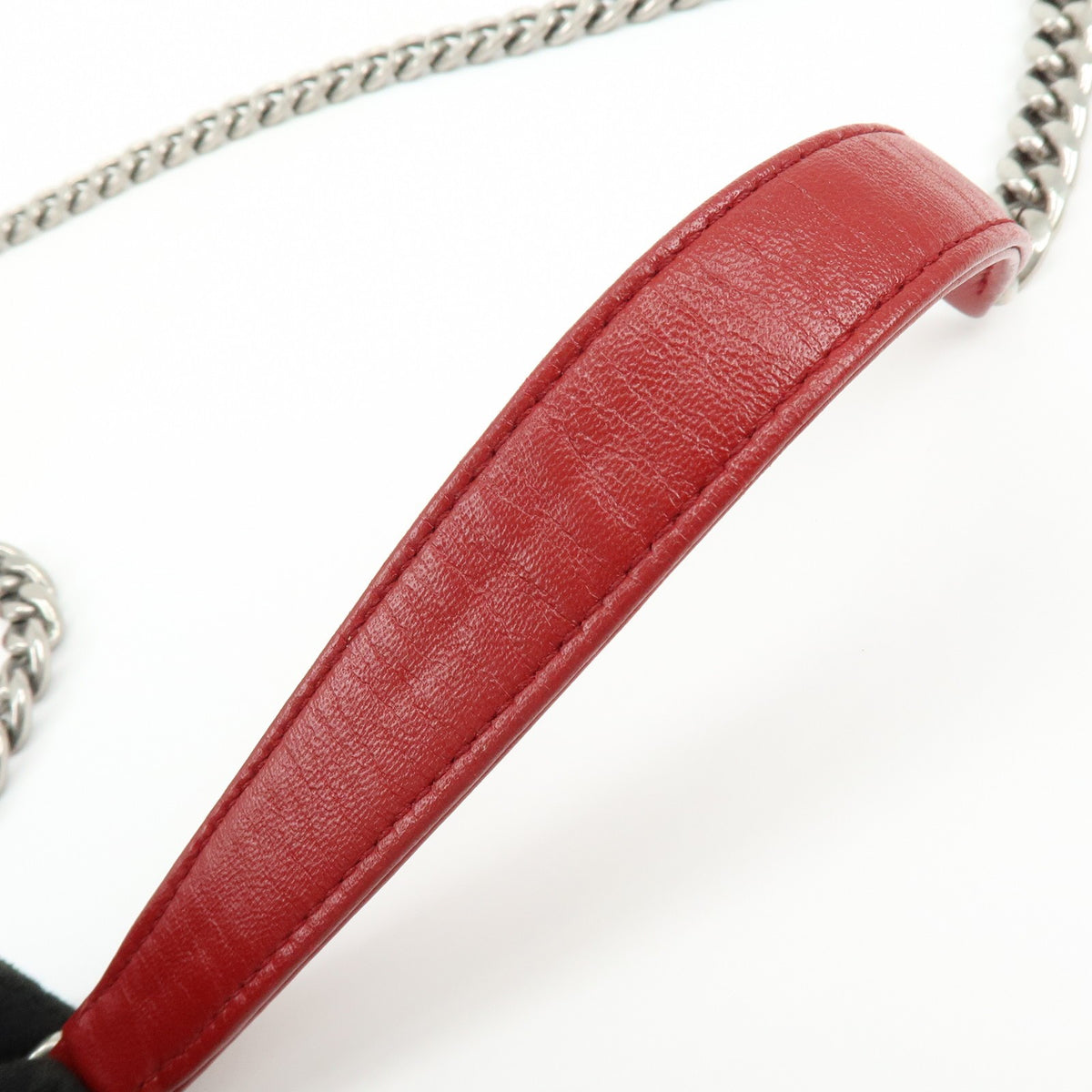 Prada Chain Flap Nappa Gaufre Red Leather Shoulder Bag Bag (Pre-Owned)
