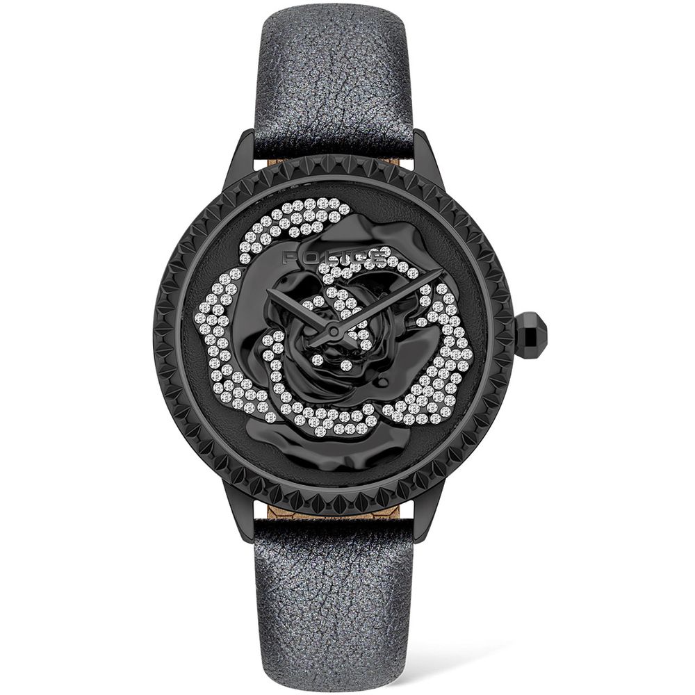 Police Black Leather Women's Watch