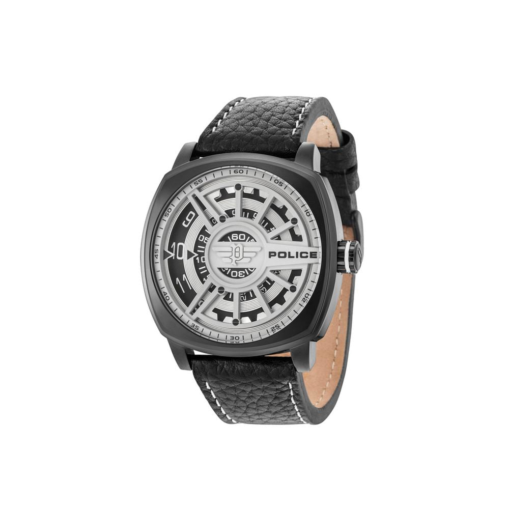 Police Black Leather Men's Watch