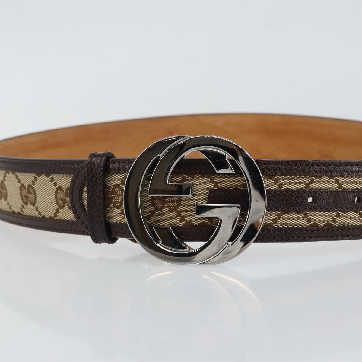 Gucci Interlocking G Belt Gg Canvas Beige Canvas Belts Accessory (Pre-Owned)