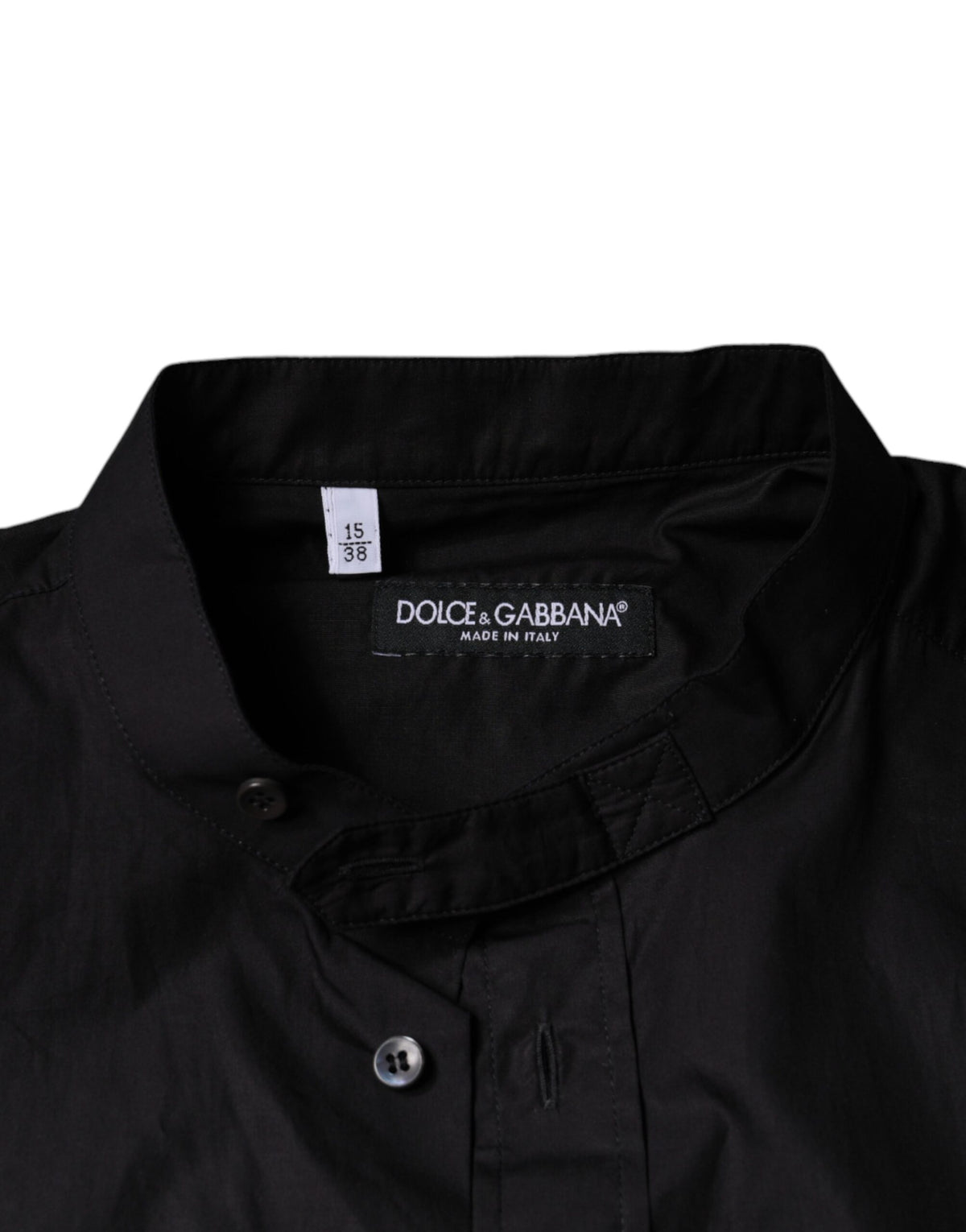 Dolce & Gabbana Black Cotton Button Down Men Casual Men's Shirt