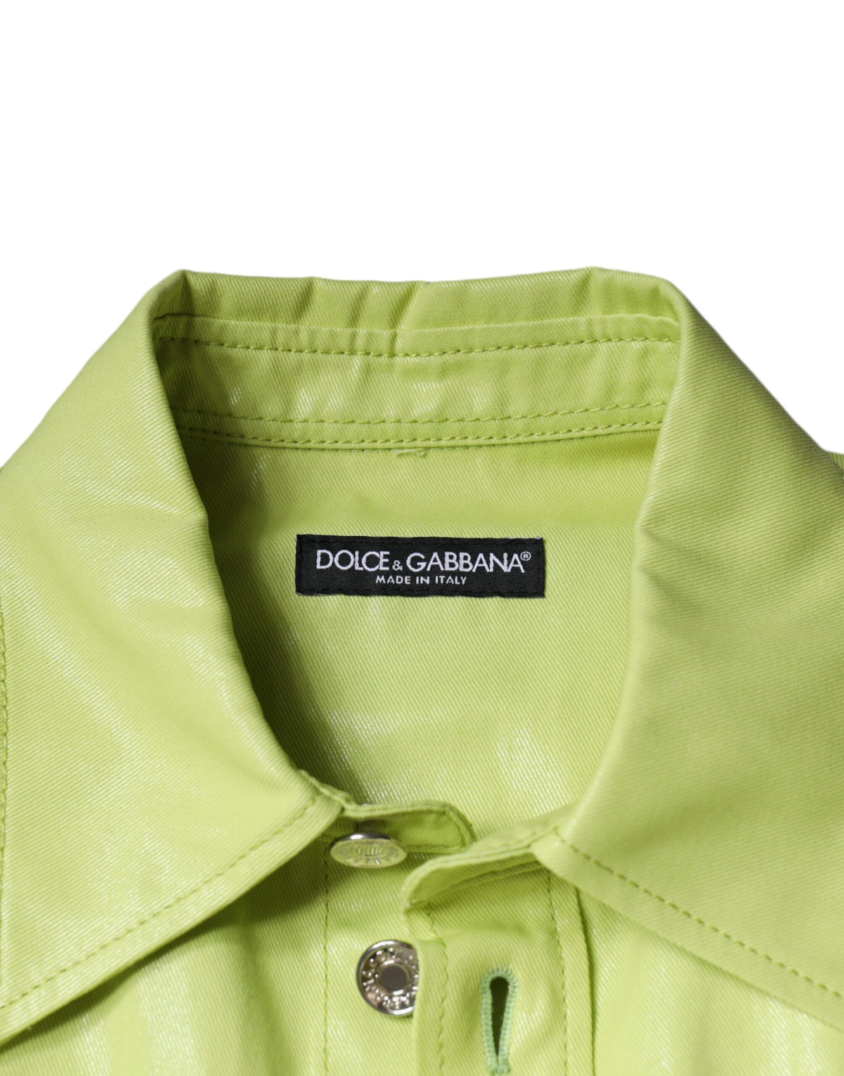 Dolce & Gabbana Green Cotton Collared Men Button Down Men's Shirt