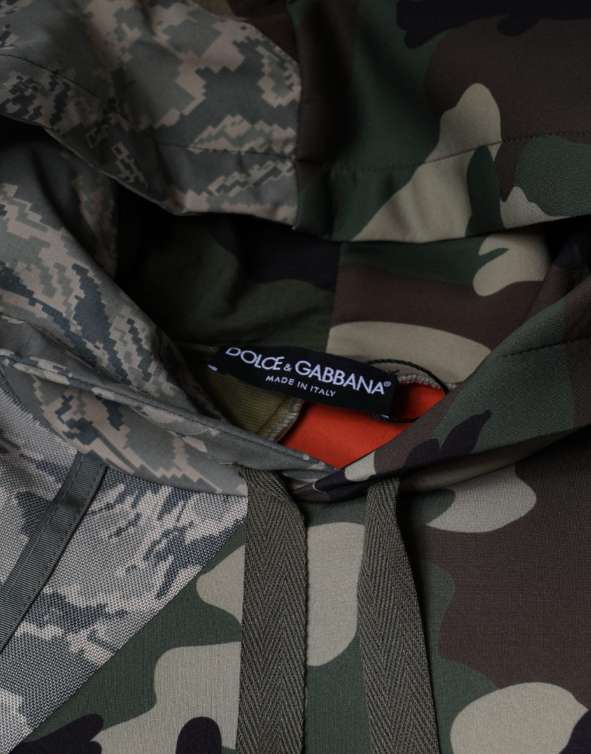 Dolce & Gabbana Multicolor Camouflage Hooded Sweatshirt Men's Sweater