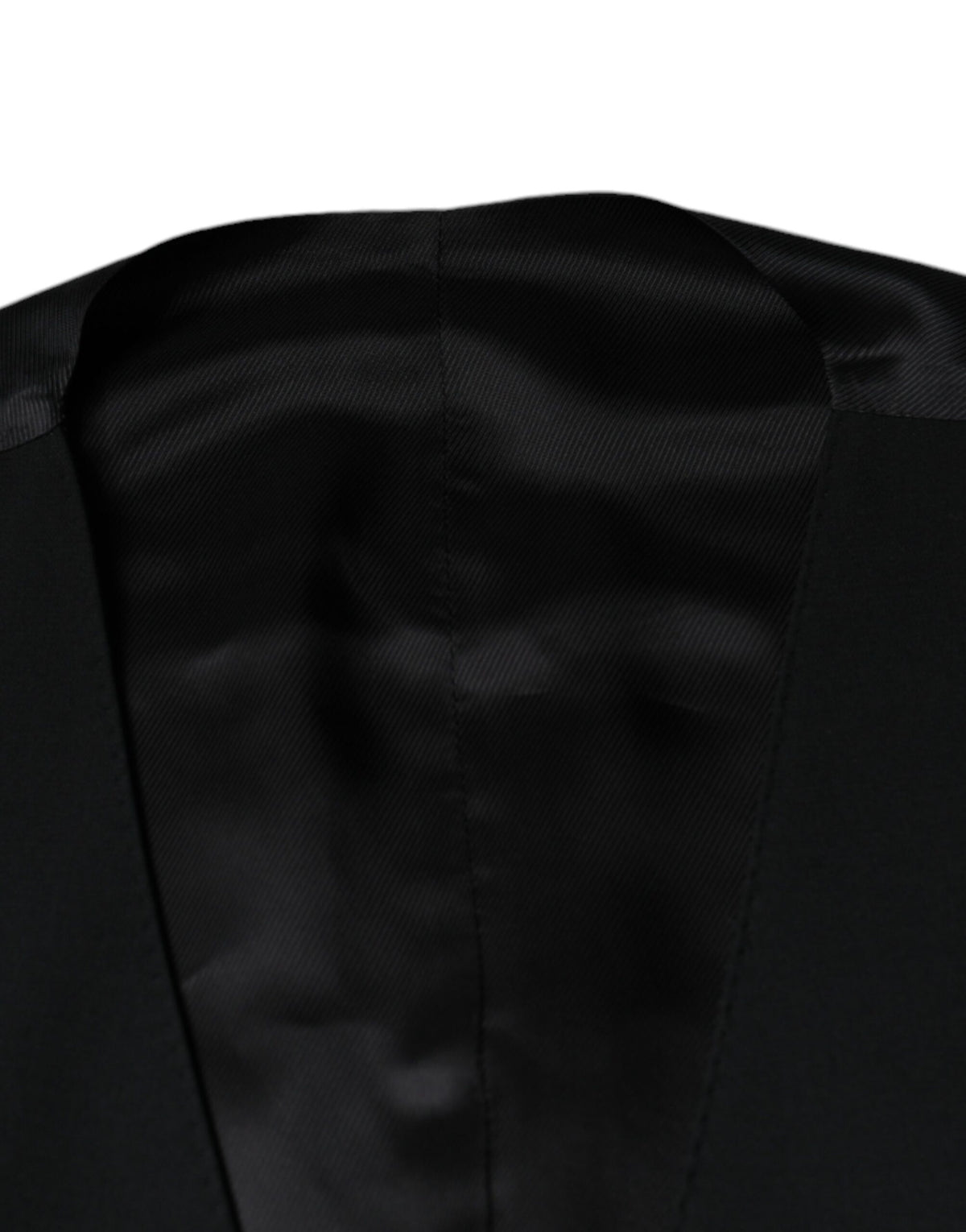 Dolce & Gabbana Black Wool Formal Dress Men Waistcoat Men's Vest