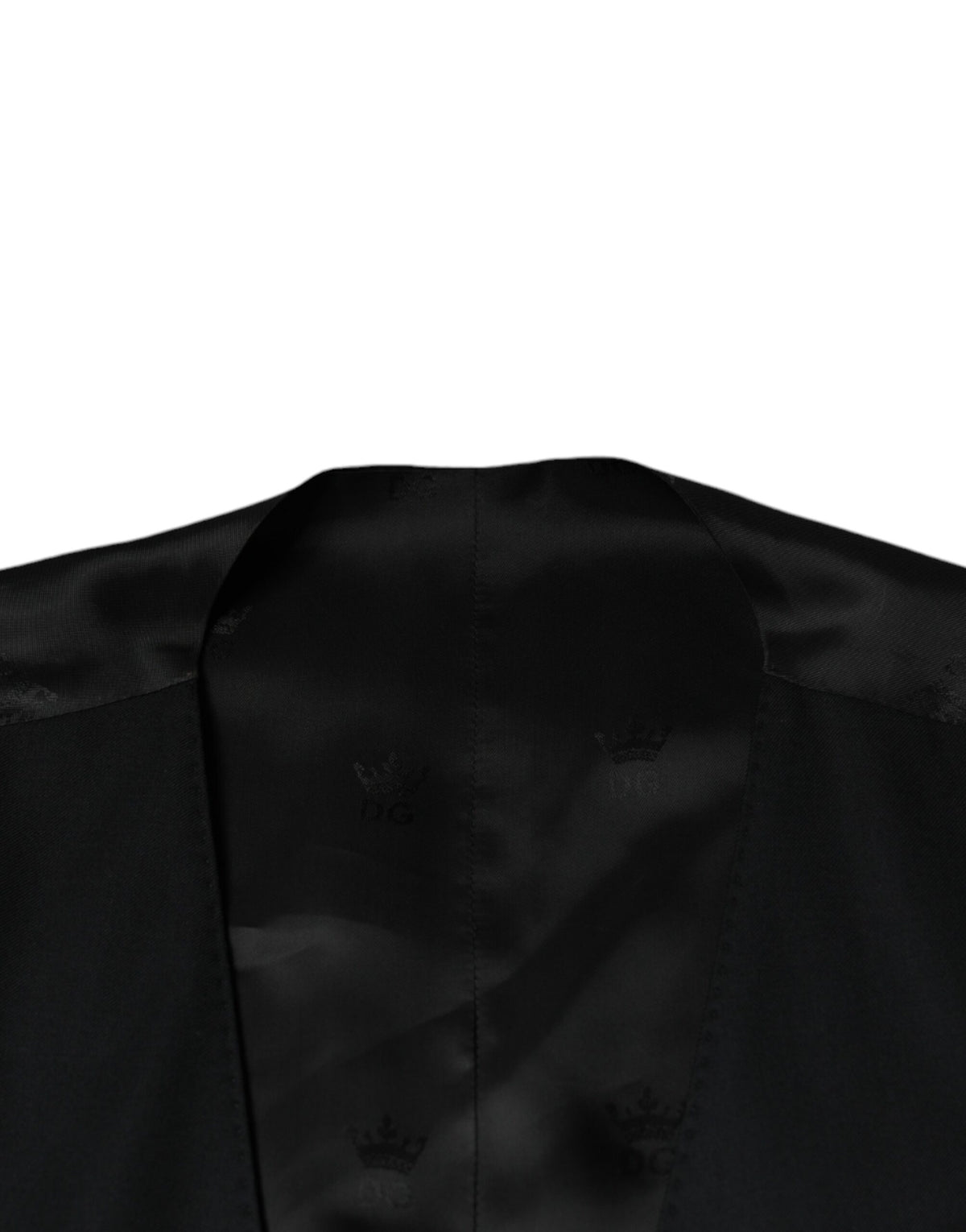 Dolce & Gabbana Black Wool Waistcoat Dress Formal Men's Vest