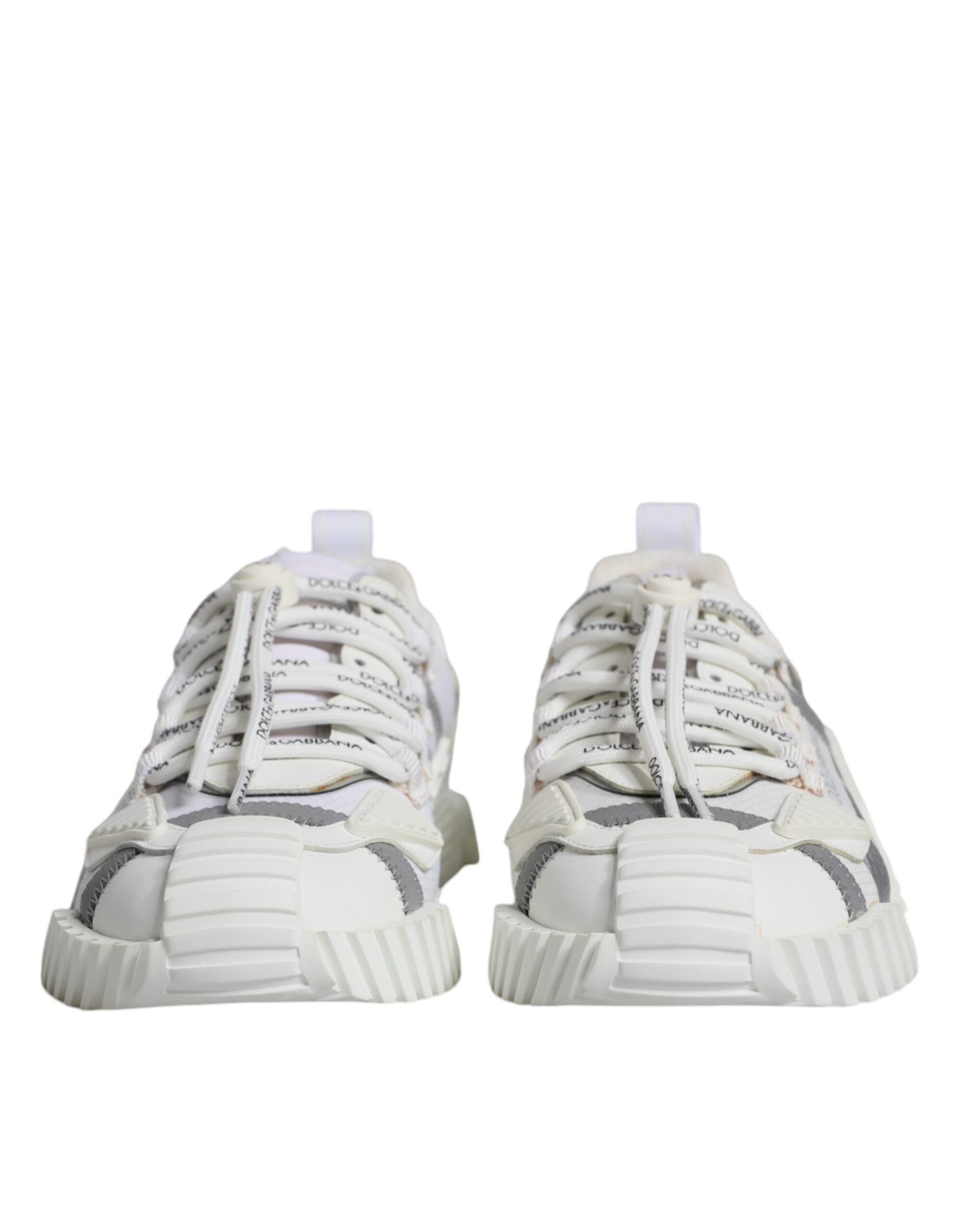 Dolce & Gabbana White Lace Up Low Top NS1 Sneakers Men's Shoes