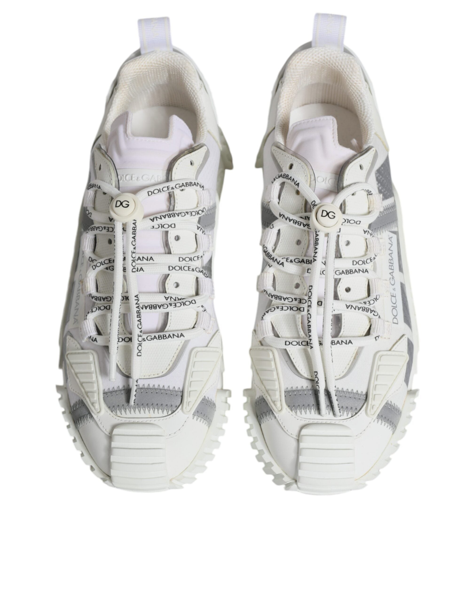 Dolce & Gabbana White Lace Up Low Top NS1 Sneakers Men's Shoes