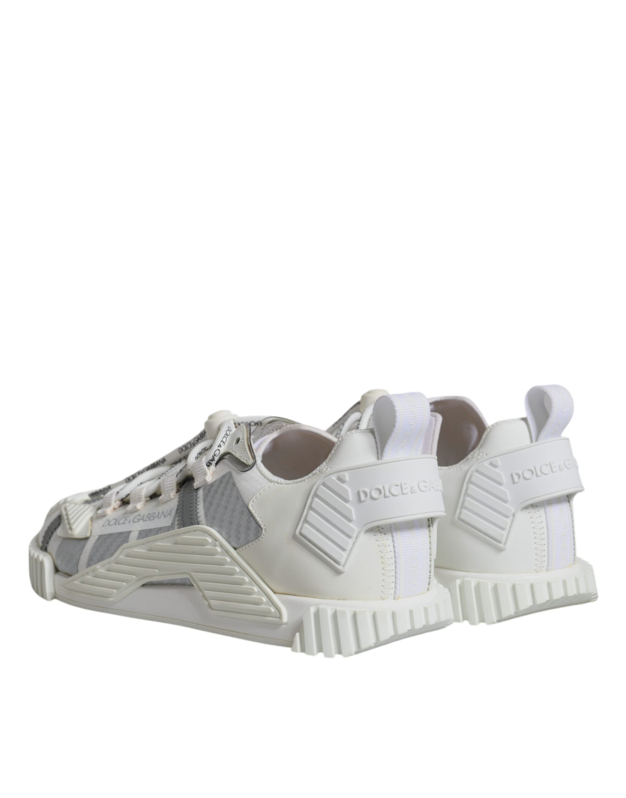 Dolce & Gabbana White Lace Up Low Top NS1 Sneakers Men's Shoes