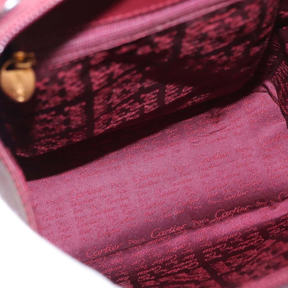 Cartier Happy Birthday Leather Burgundy Leather Backpack Bag (Pre-Owned)