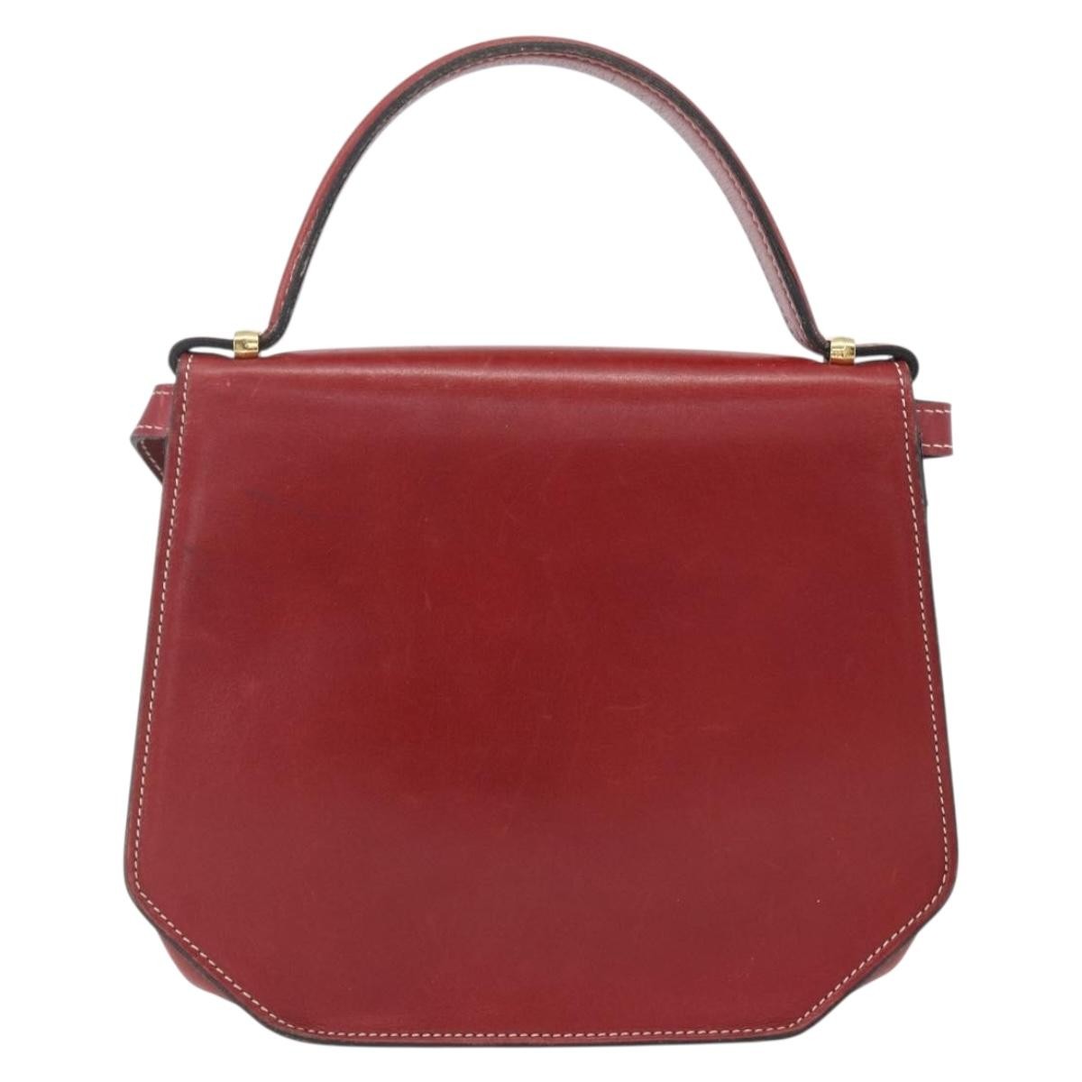 Christian Dior Vintage Leather Red Leather Handbag (Pre-Owned)