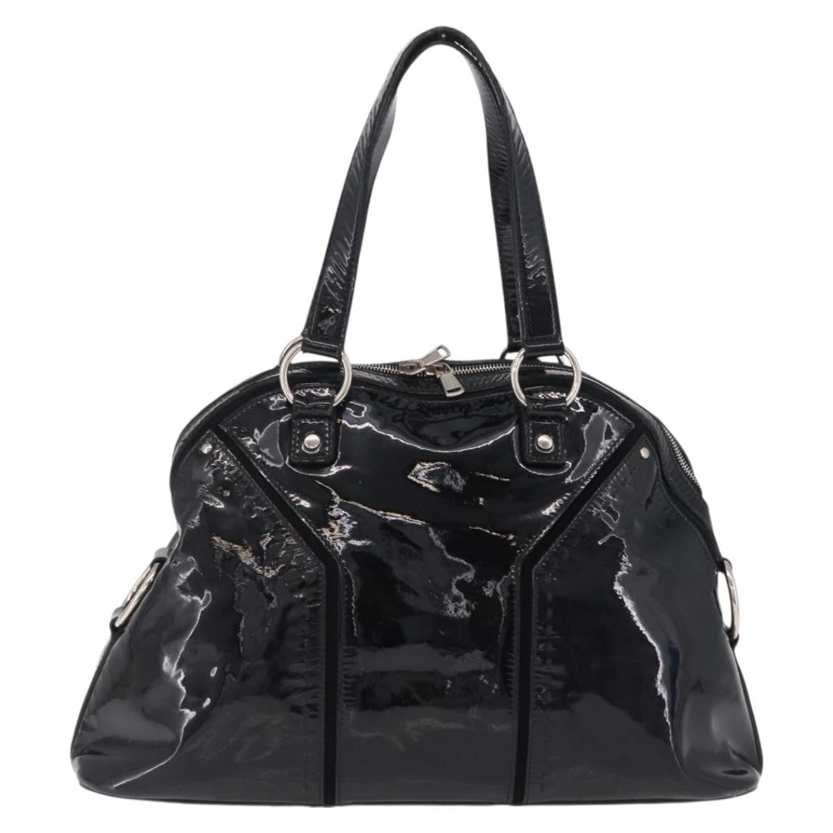 Saint Laurent Muse Patent Black Patent_Leather Shoulder Bag Bag (Pre-Owned)