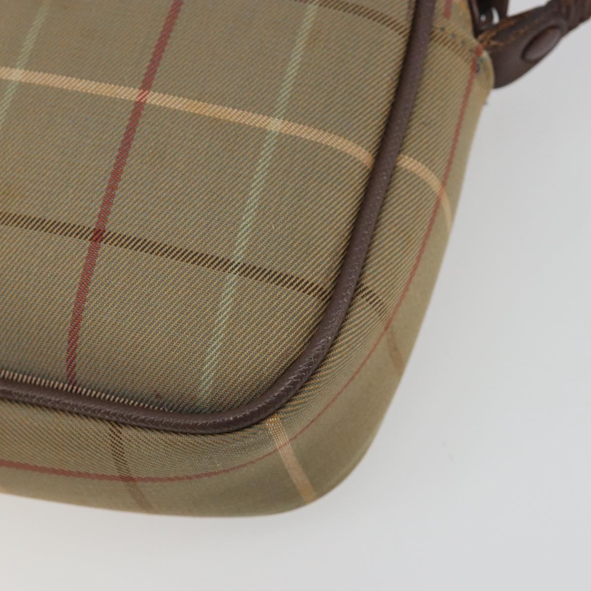 Burberry Nova Check Shoulder Bag Canvas Beige Canvas Shoulder Bag Bag (Pre-Owned)