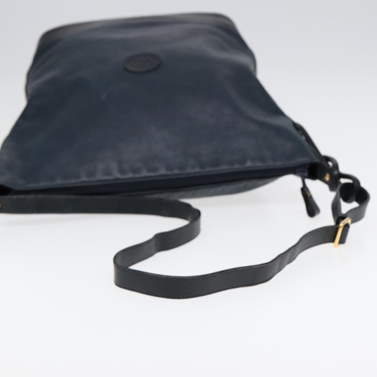 Gucci Vintage Leather Navy Leather Shoulder Bag Bag (Pre-Owned)