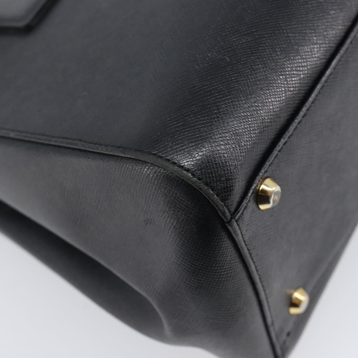 Burberry Handbag Leather Black Leather Handbag (Pre-Owned)