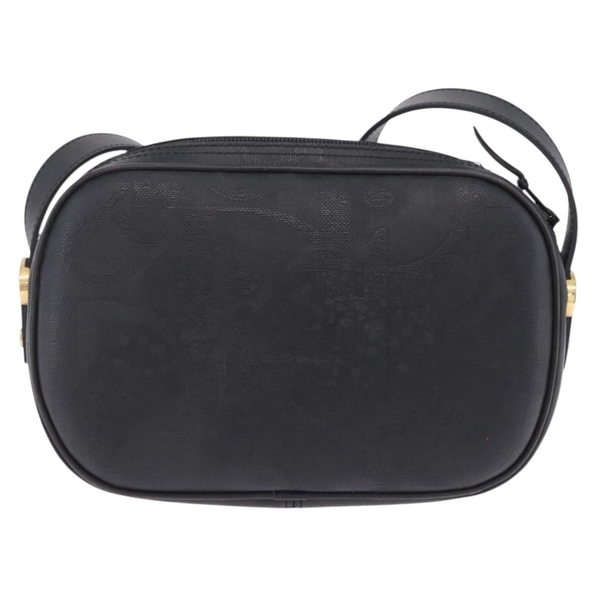 Christian Dior Vintage Trotter Diorissimo Canvas Black Canvas Shoulder Bag Bag (Pre-Owned)