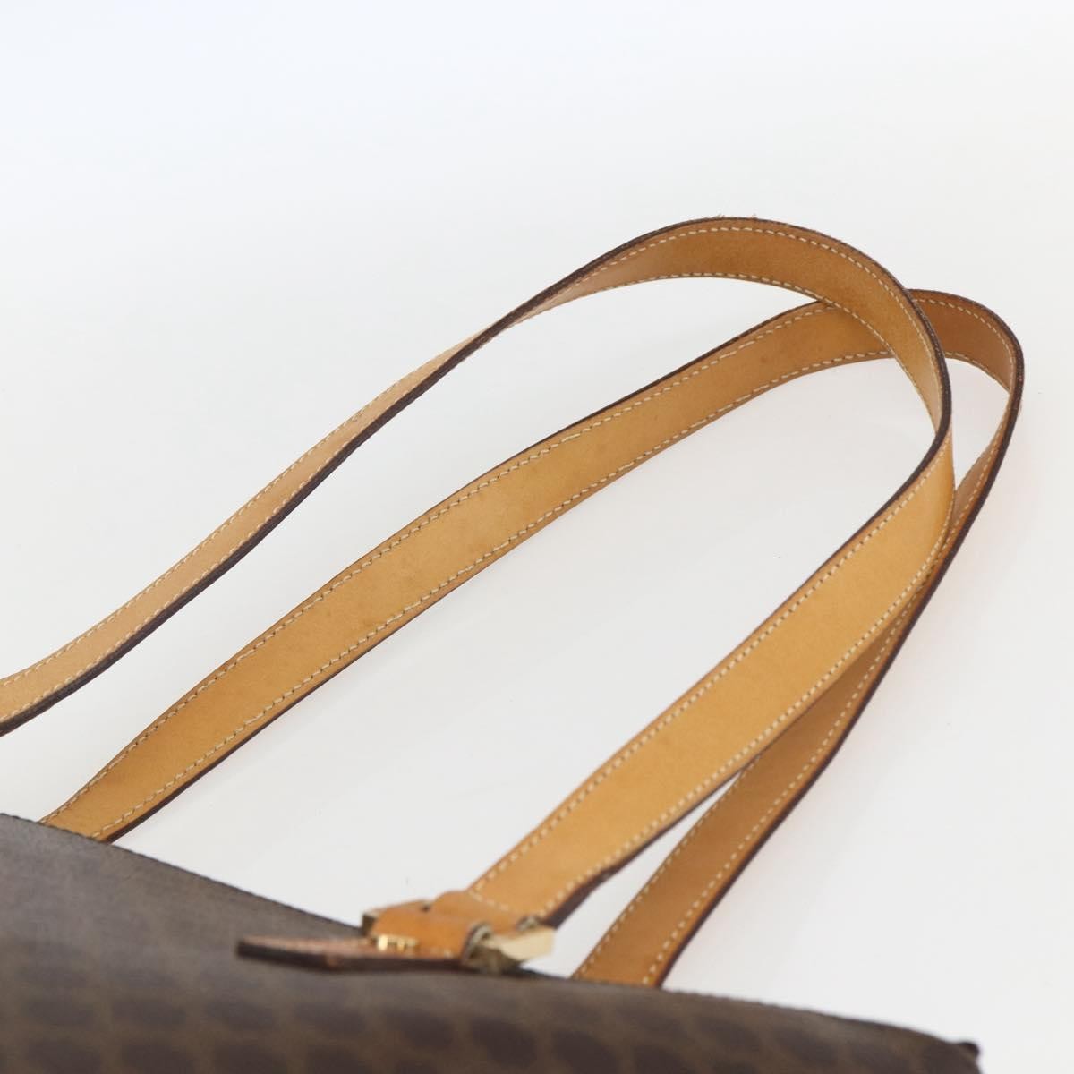 Celine Vintage Macadam Canvas And Leather Brown Canvas Tote Bag Bag (Pre-Owned)