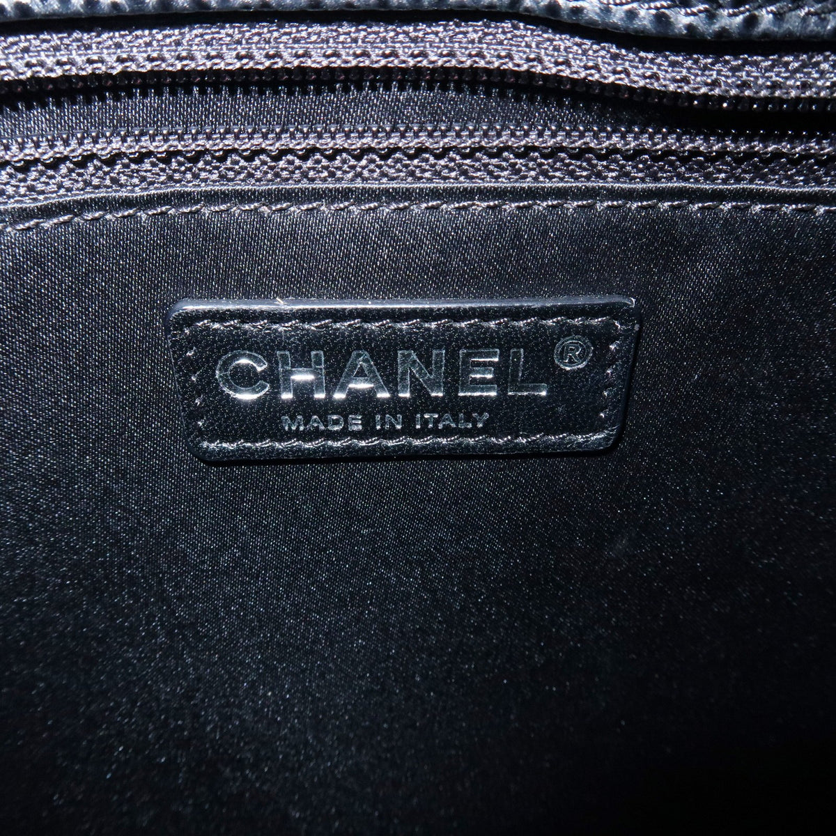 Chanel Grand Shopping Quilted Caviar Black Leather Tote Bag Bag (Pre-Owned)
