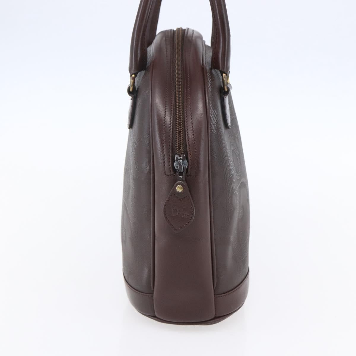 Christian Dior Vintage Trotter Diorissimo Canvas Brown Pvc Handbag (Pre-Owned)
