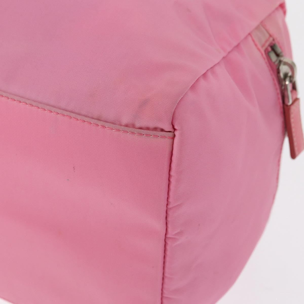 Prada Side Pocket Convertible Duffle Tessuto Pink Nylon Handbag (Pre-Owned)