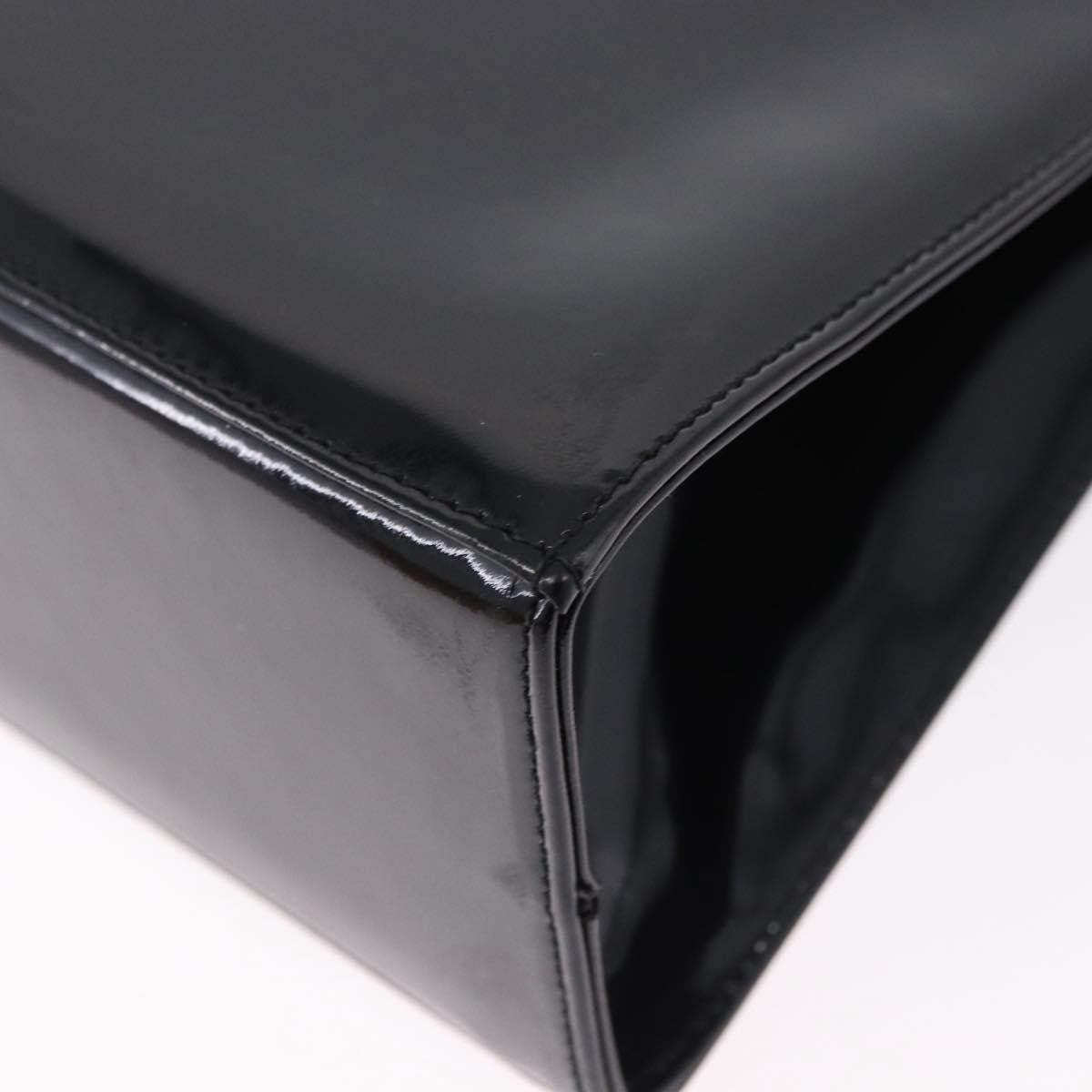 Salvatore Ferragamo Vintage Gancini Chain Patent Leather Black Patent_Leather Shoulder Bag Bag (Pre-Owned)