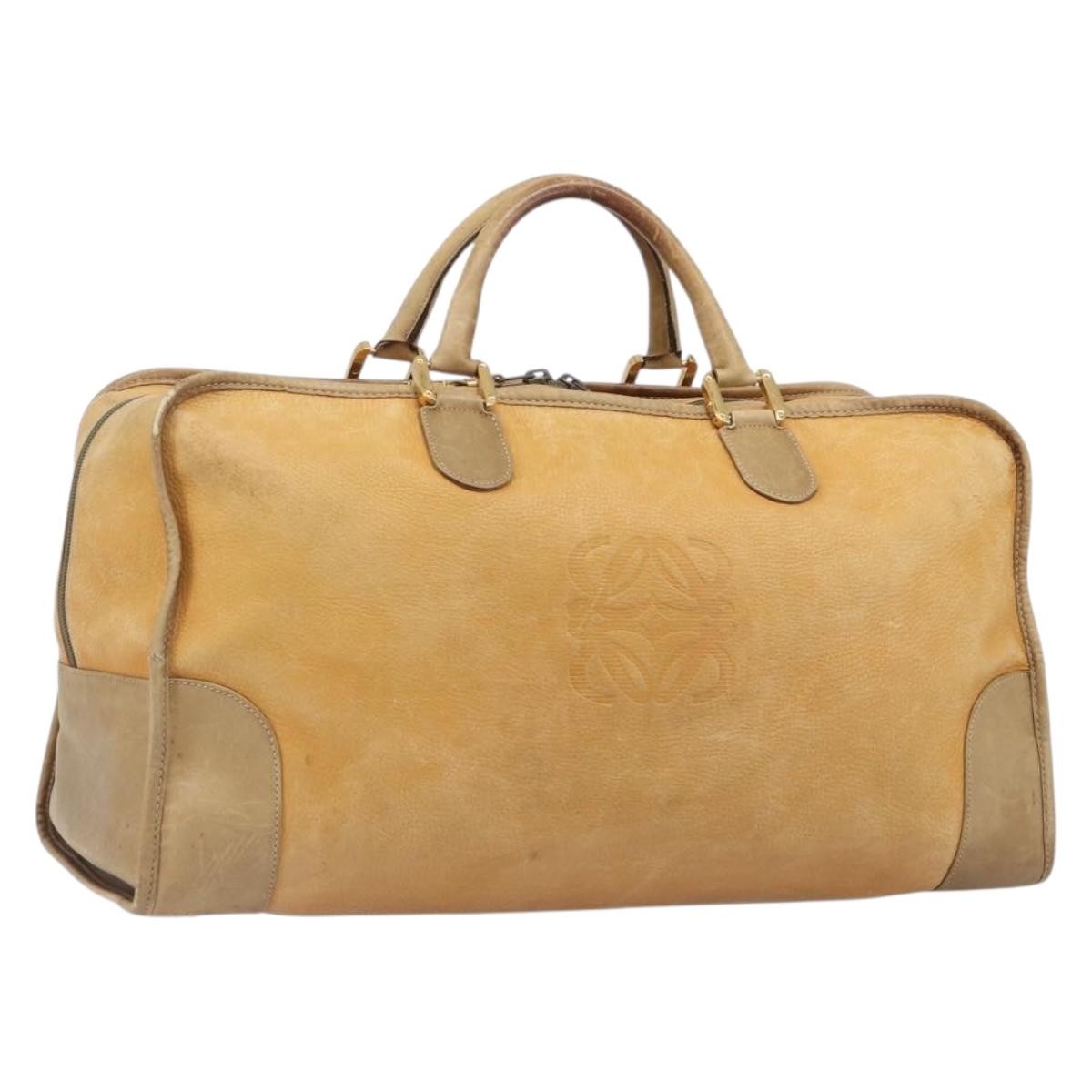 Loewe Amazona Leather Beige Leather Handbag (Pre-Owned)