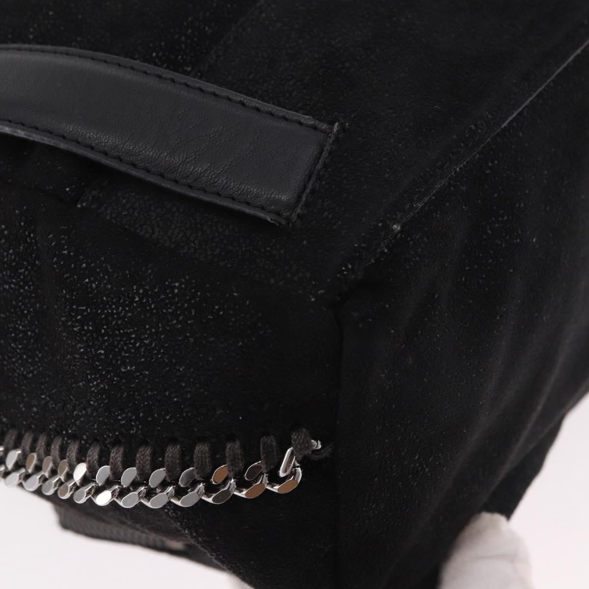 Stella Mccartney Falabella Front Zip Shaggy Deer Black Polyester Backpack Bag (Pre-Owned)