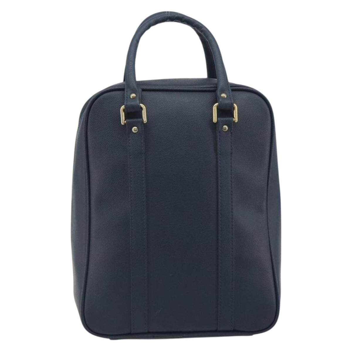 Burberry Nova Check Nova Check Canvas And Leather Navy Leather Handbag (Pre-Owned)