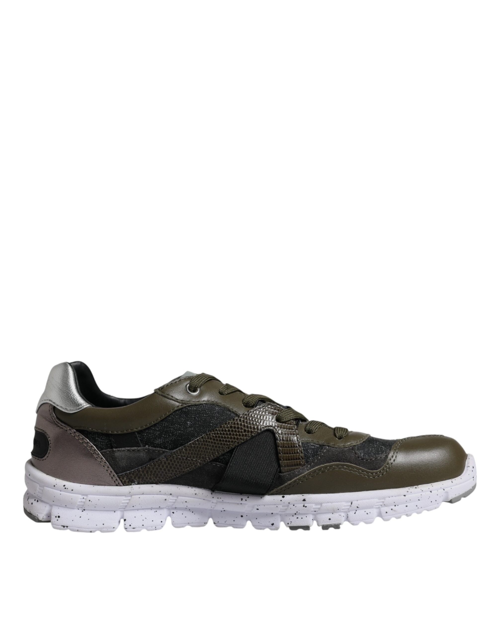 Dolce & Gabbana Multicolor Canvas Leather Low Top Sneaker Men's Shoes (Pre-Owned)