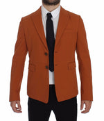 Dolce & Gabbana Elegant Orange Casual Cotton Blend Men's Blazer