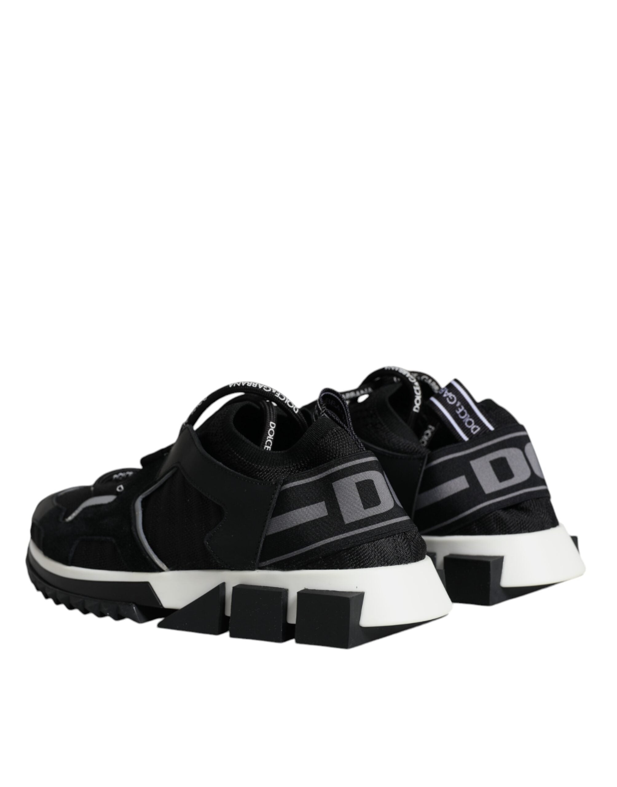 Dolce & Gabbana Black Mesh Sorrento Trekking Sneakers Women's Shoes