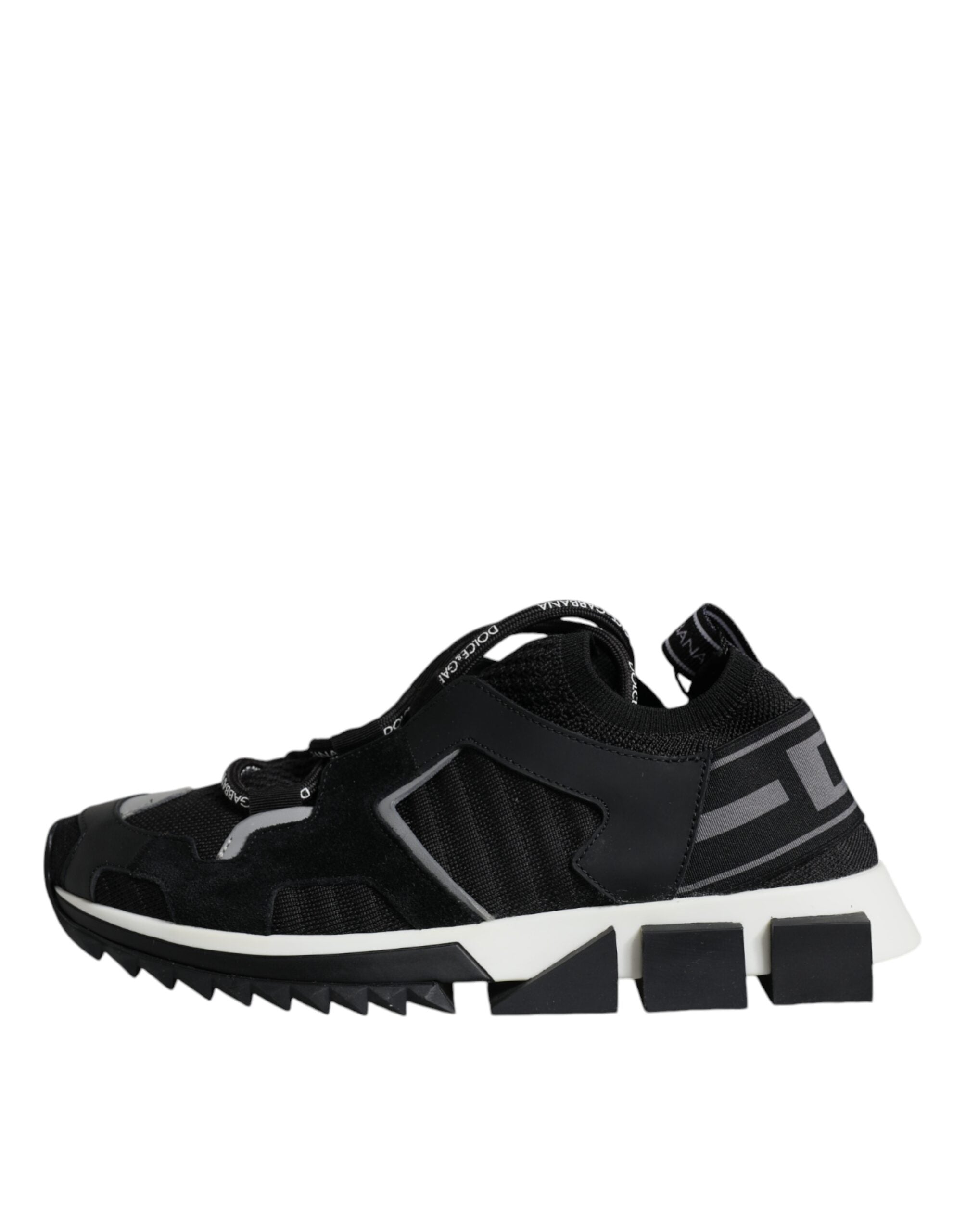 Dolce & Gabbana Black Mesh Sorrento Trekking Sneakers Women's Shoes