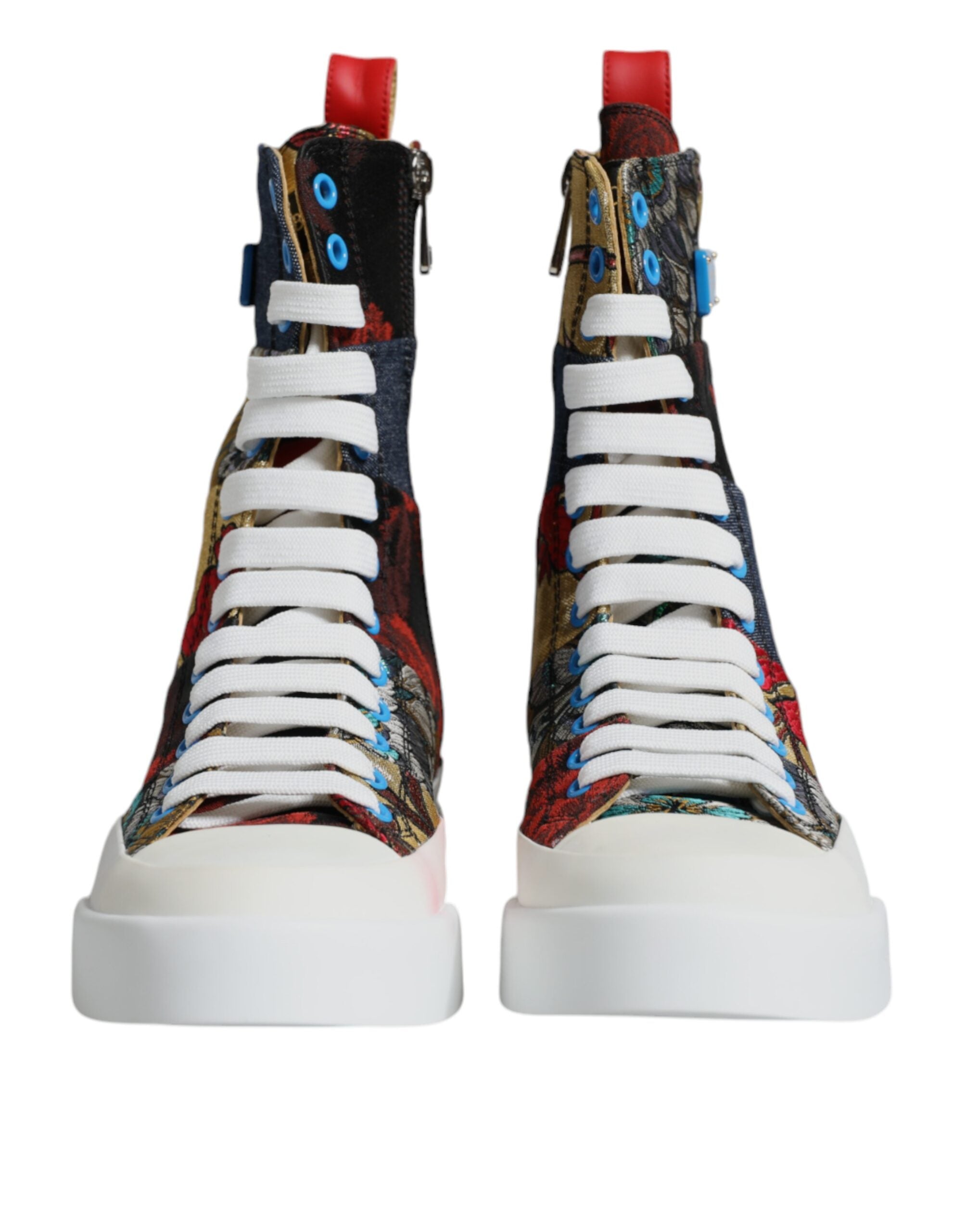 Dolce & Gabbana Multicolor Patchwork High Top Sneakers Women's Shoes (Pre-Owned)