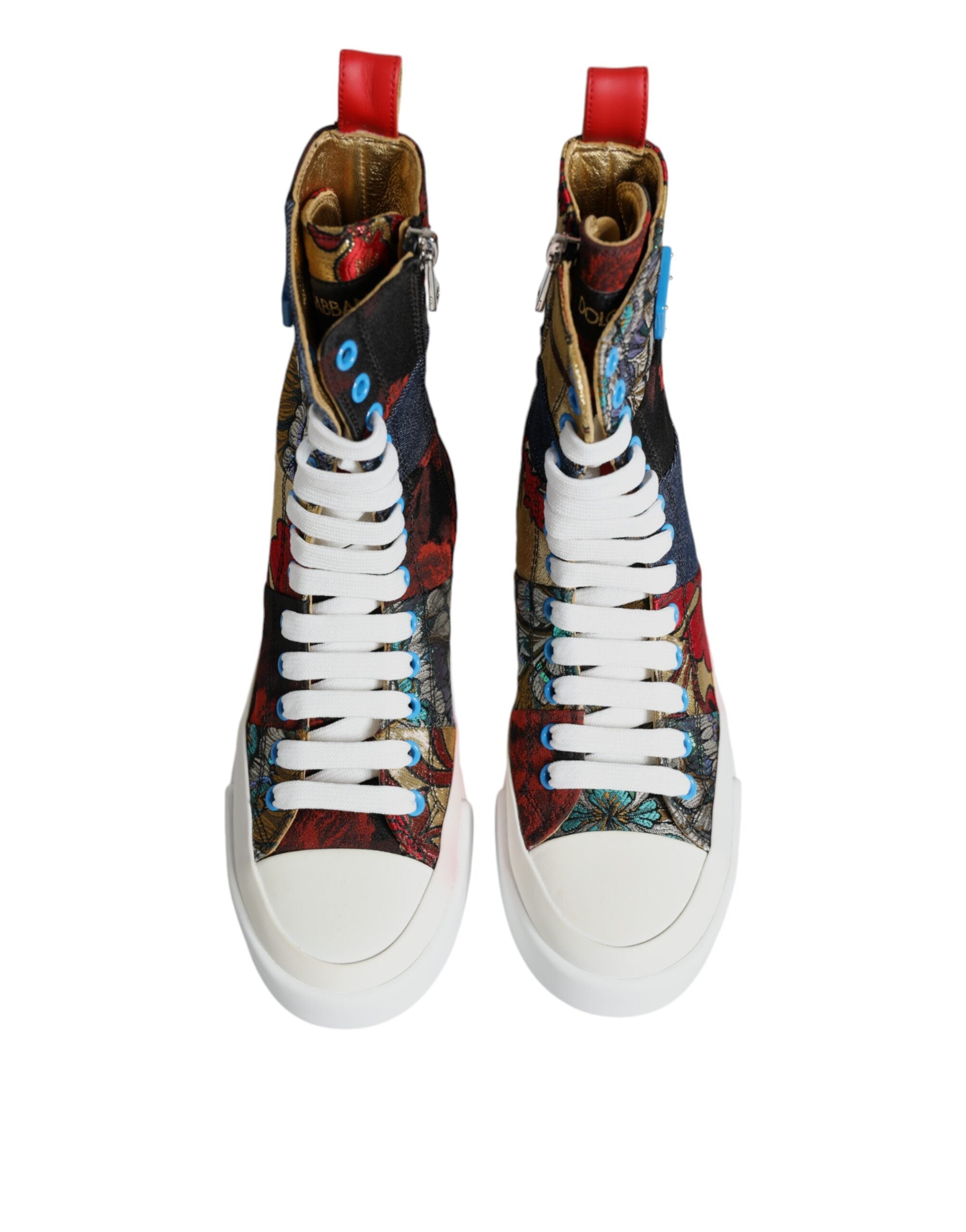 Dolce & Gabbana Multicolor Patchwork High Top Sneakers Women's Shoes (Pre-Owned)