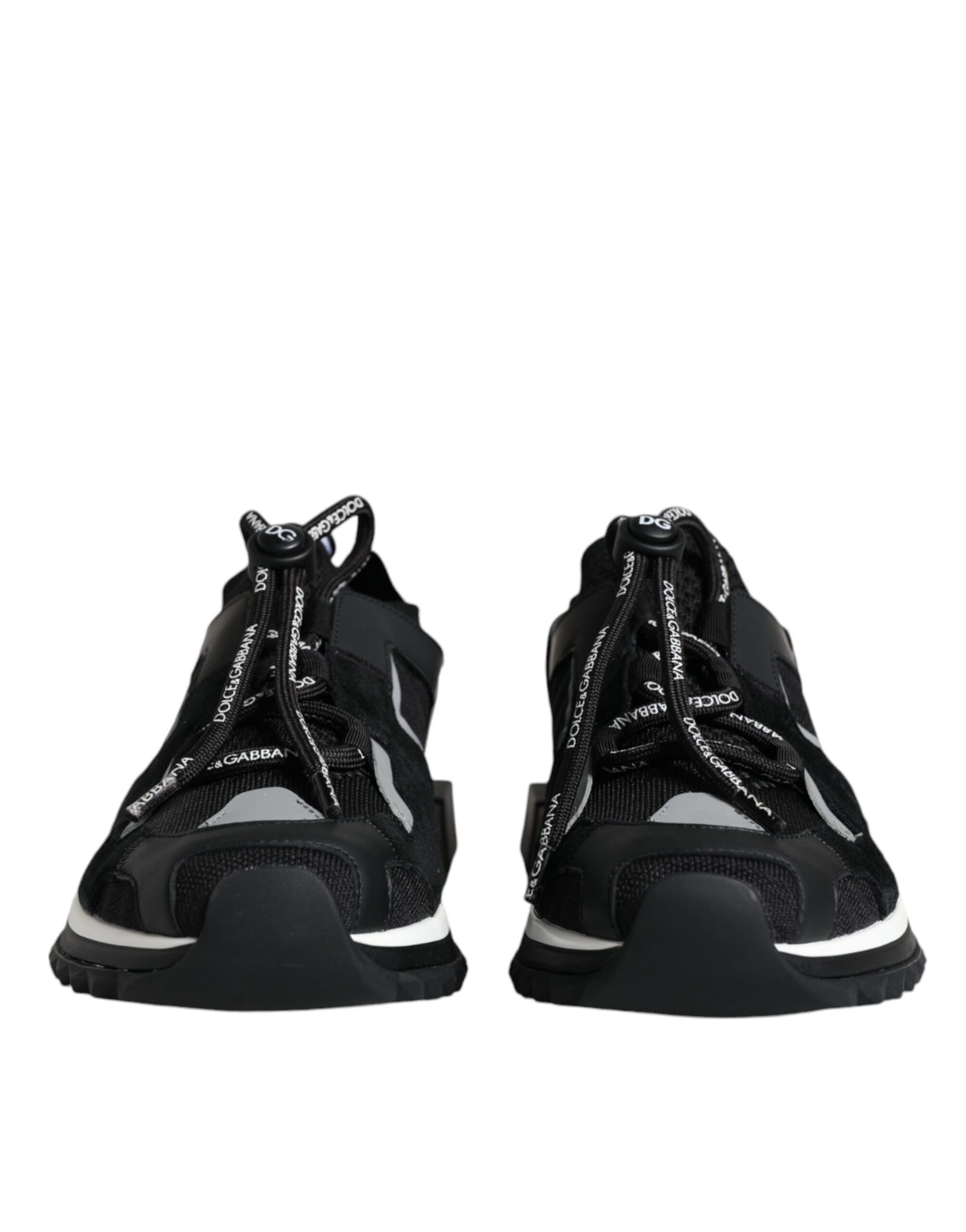 Dolce & Gabbana Black Mesh Sorrento Trekking Sneakers Women's Shoes