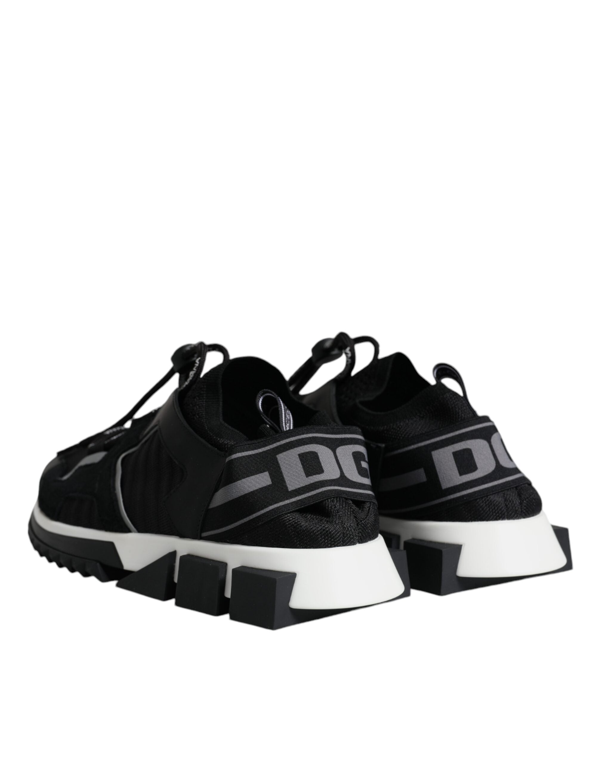 Dolce & Gabbana Black Mesh Sorrento Trekking Sneakers Women's Shoes