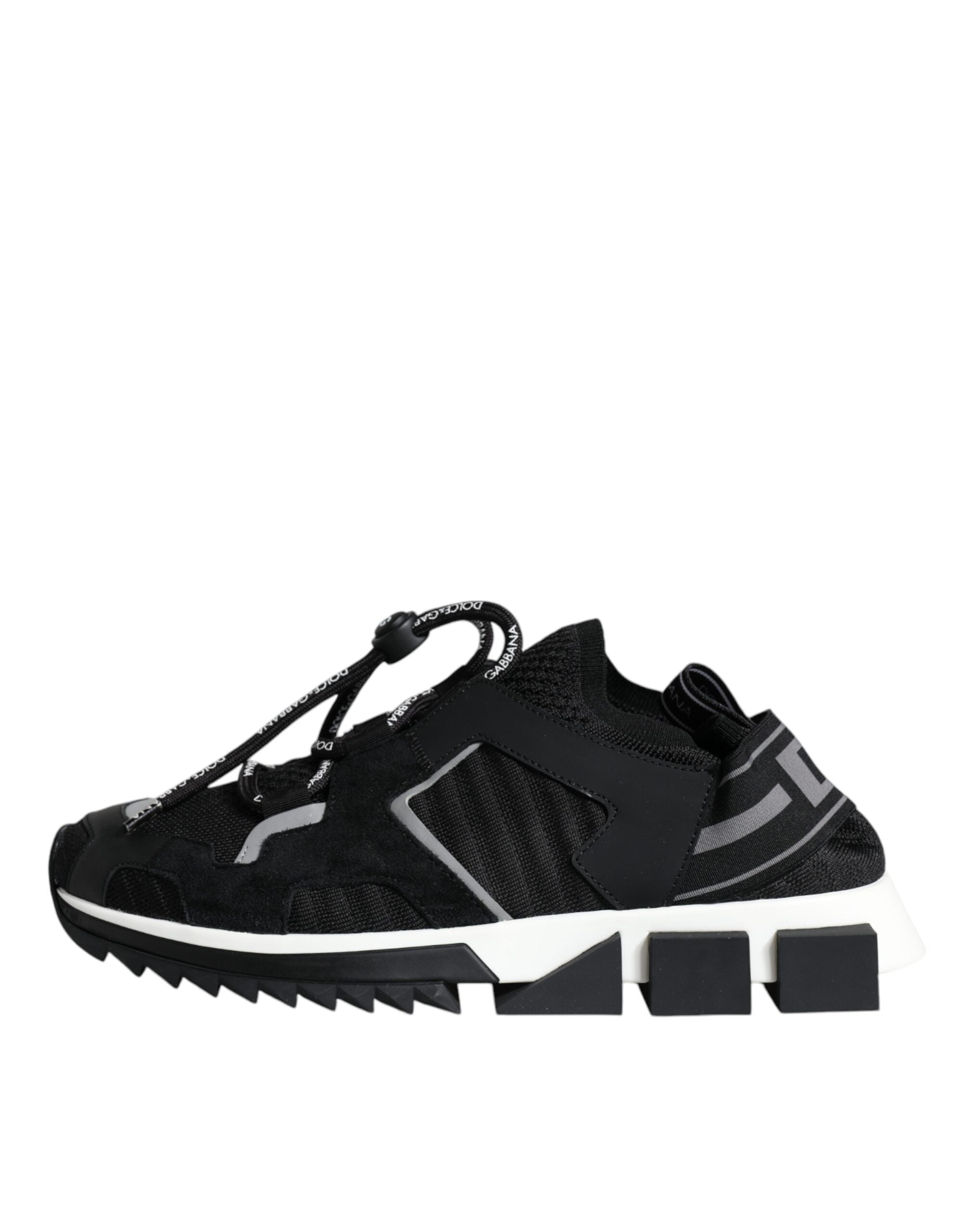 Dolce & Gabbana Black Mesh Sorrento Trekking Sneakers Women's Shoes